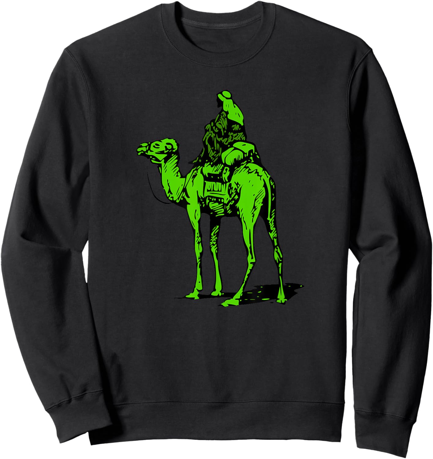 Silk Road Green Camel , Black, S Sweatshirt - Sweatshirt | Black