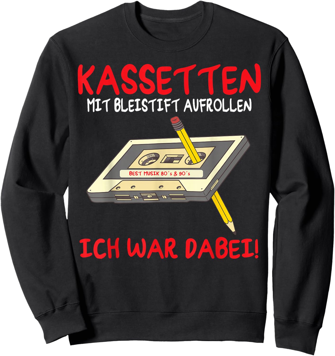 80er Jahre Outfit Herren 90er Jahre outfit Damen Retro Party Sweatshirt - Sweatshirt | Black