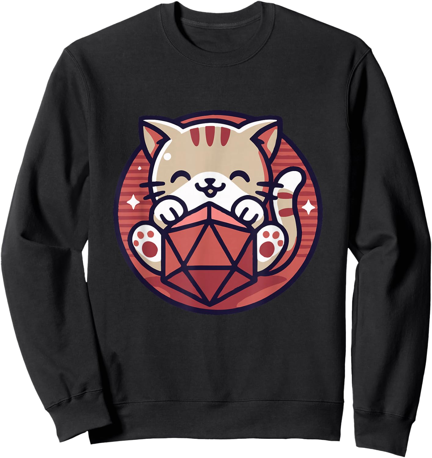 Chat With Dè RPG Humour Player Role Play , Black, S Sweatshirt - Sweatshirt | Black