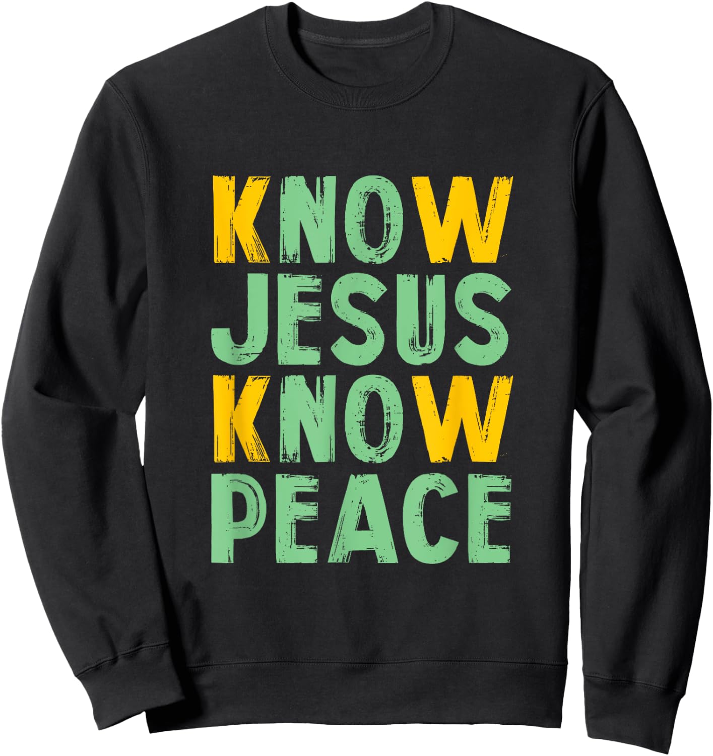 Know Jesus know peace - knowing god design Sweatshirt - Sweatshirt | Black