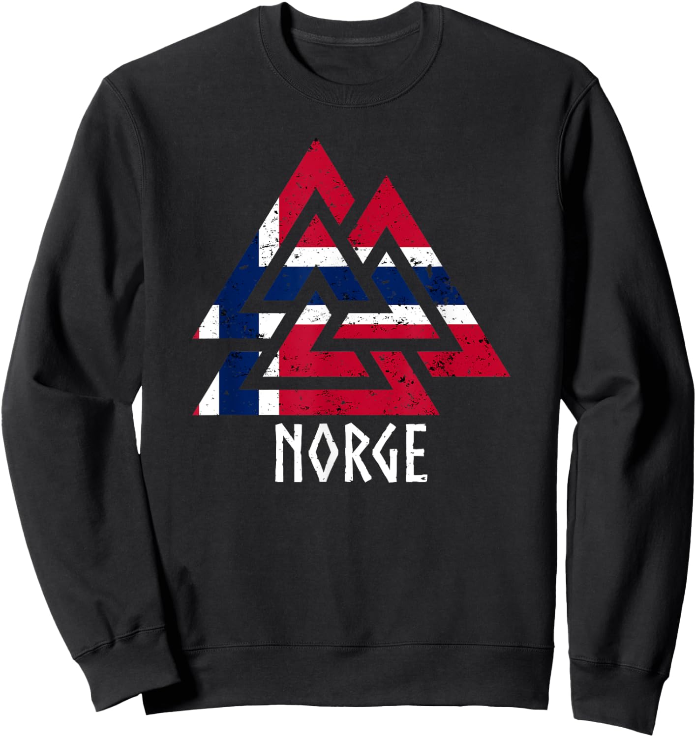 Norwegian Norway Viking Norway Norwegian Flag , Black, S Sweatshirt - Sweatshirt | Black