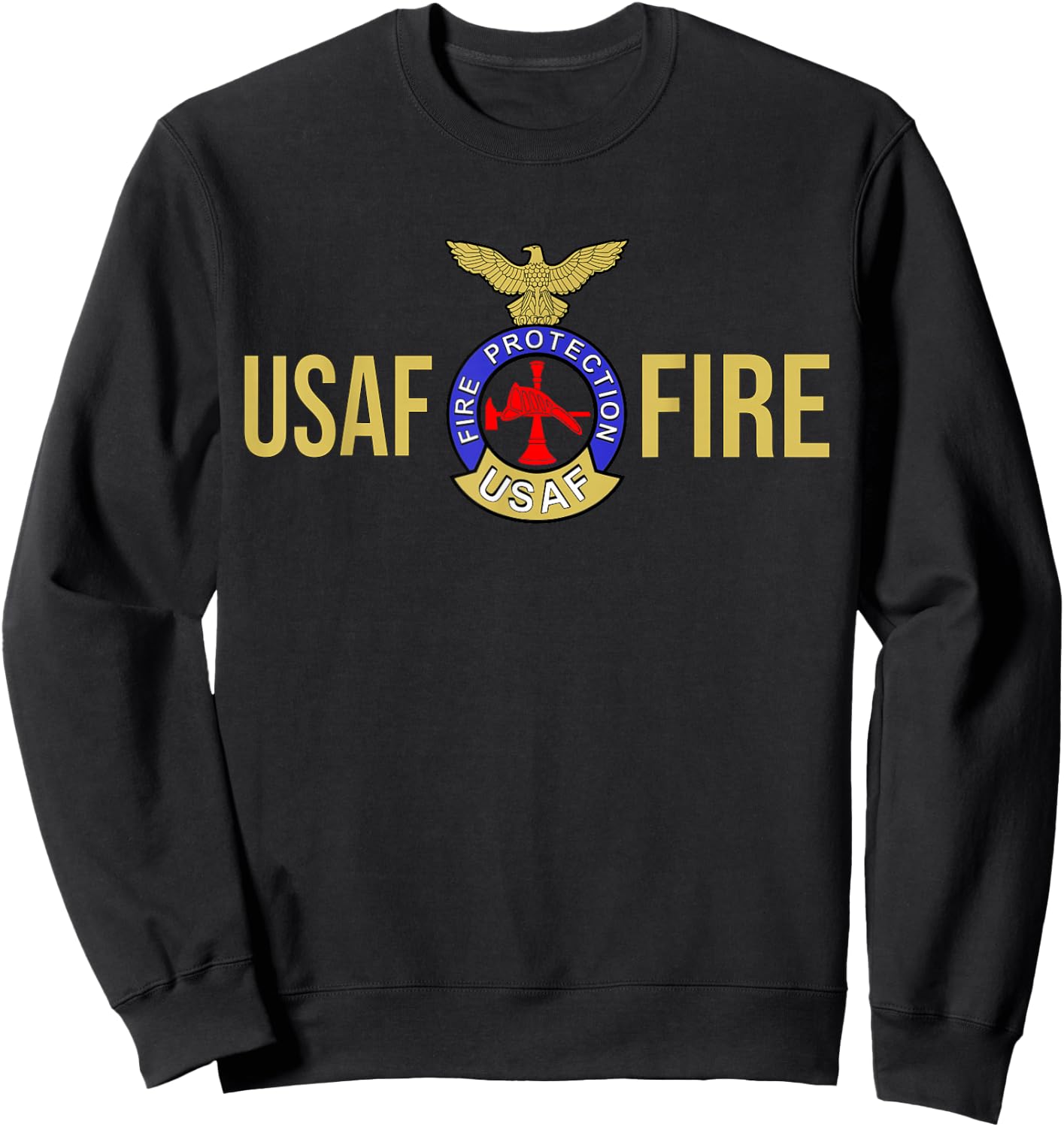 US AIR Force USAF FIRE Protection Rescue Hazmat Sweatshirt - Sweatshirt | Black
