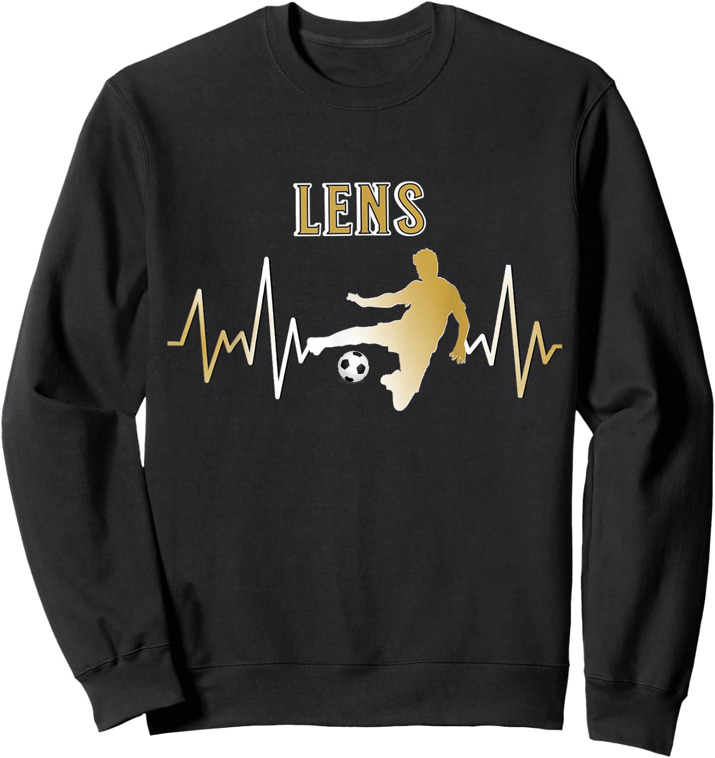 Lensois Football Lens Supporter Gift , Black, S Sweatshirt - Sweatshirt | Black