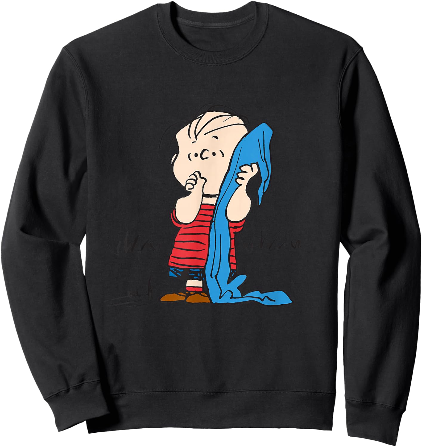 Peanuts Linus Van Pelt , blue Sweatshirt - Sweatshirt | Black
