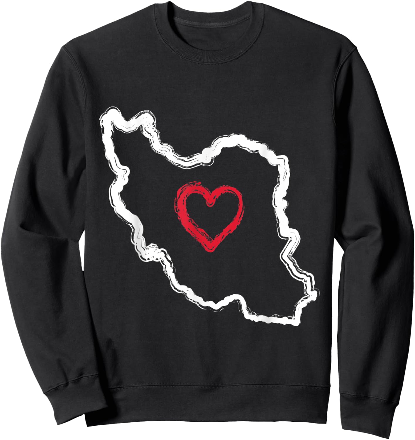 Freier Iran | Karte Herz Symbol | Freiheit Iran Azadi Persisch Sweatshirt - Sweatshirt | Black