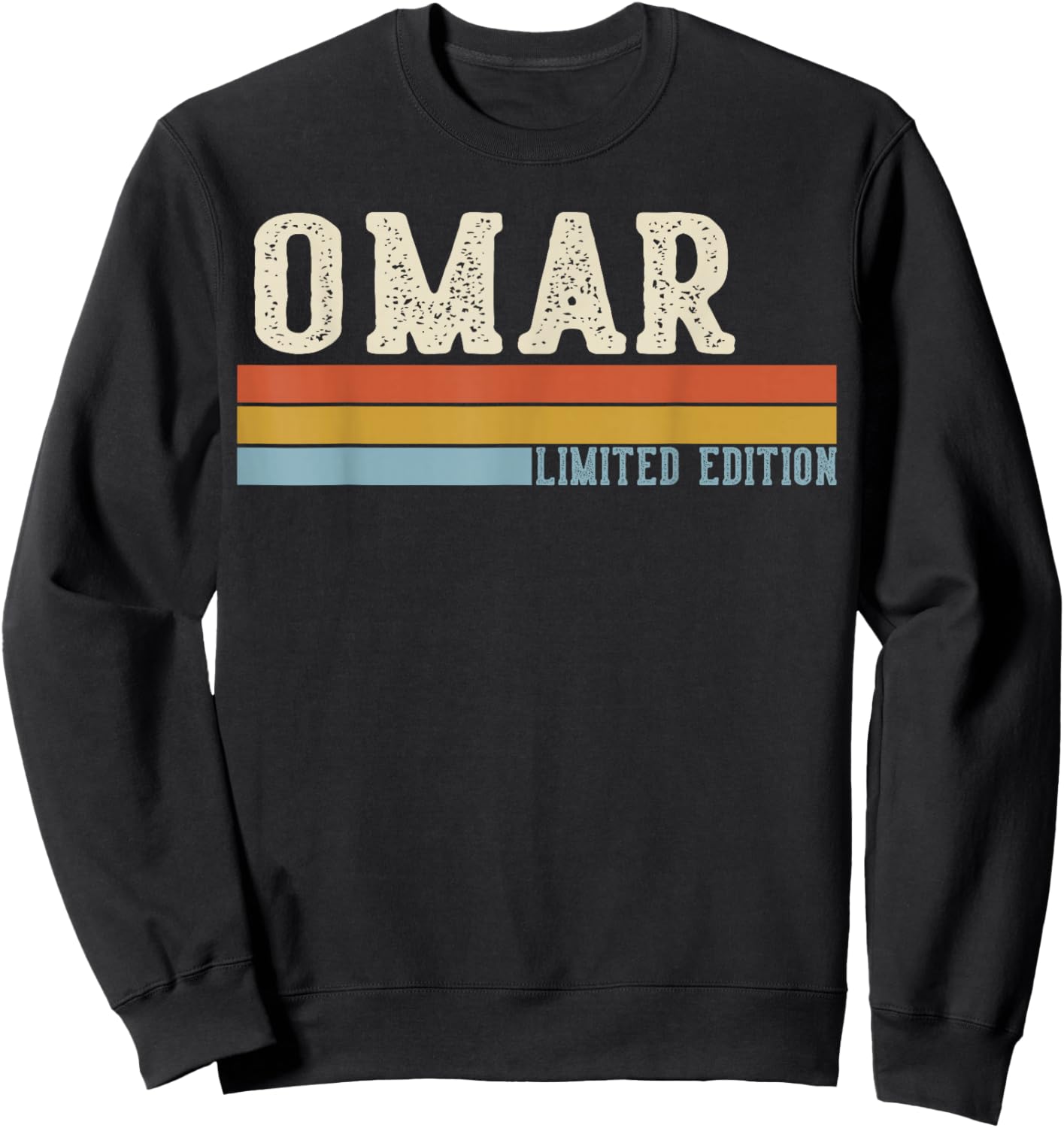Omar Rétro Vintage Hommes Enfants Garçons Prénom Sweatshirt - Sweatshirt | Black