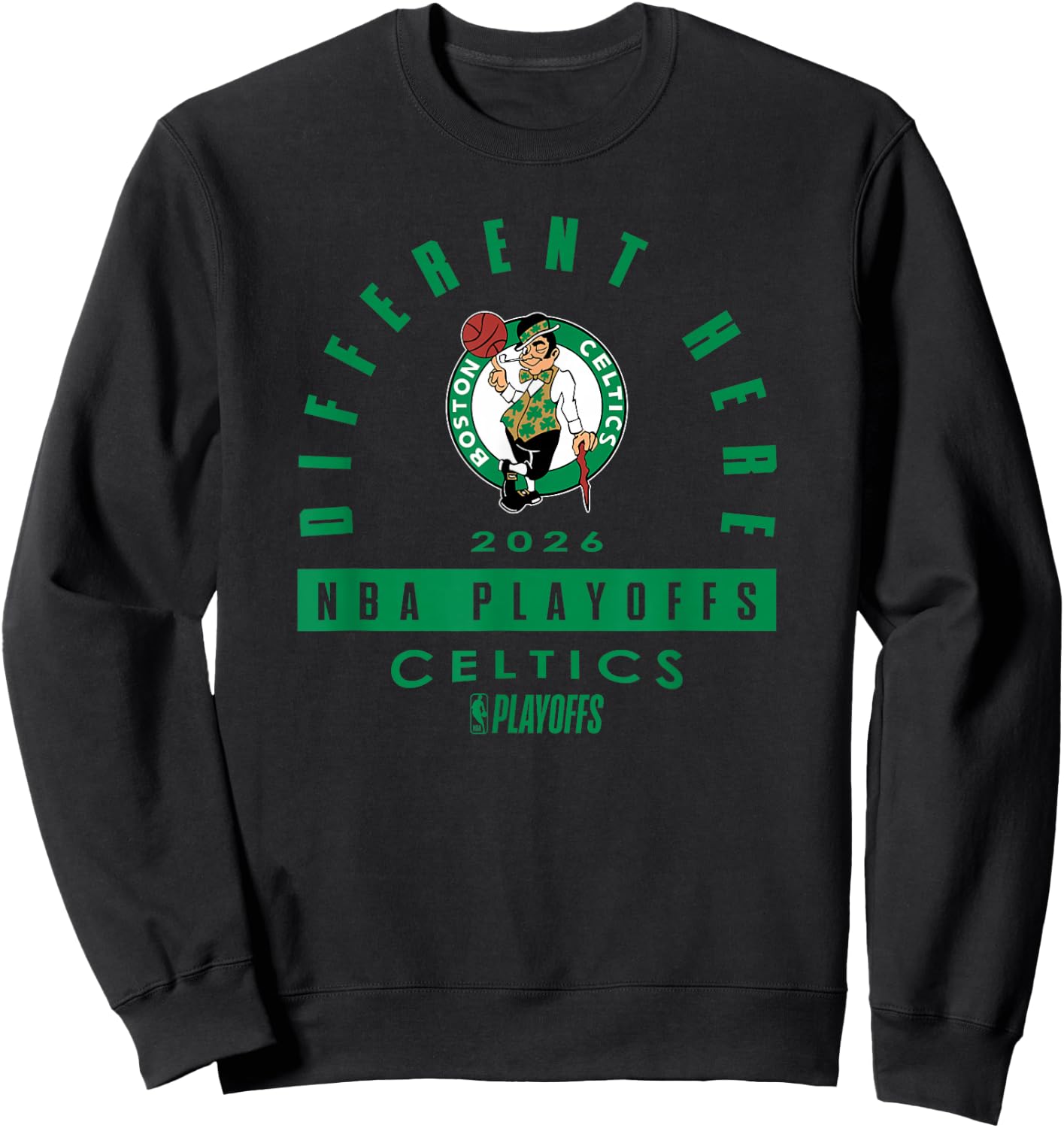 NBA 2026 Playoffs Mantra Celtics Over The Rainbow Sweatshirt - Sweatshirt | Black