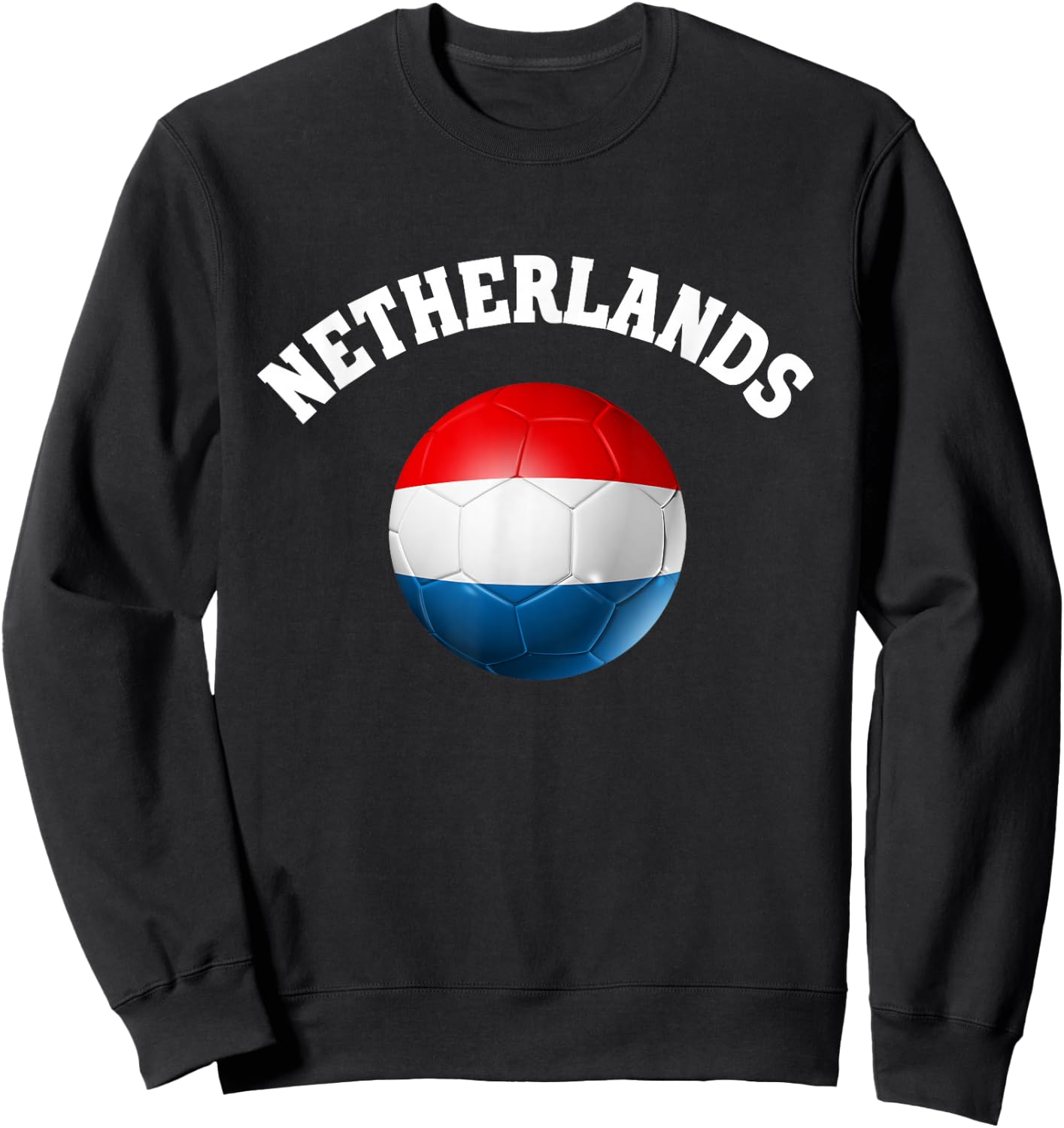 Vintage Netherlands Soccer Nederland Voetbal Sweatshirt - Sweatshirt | Black