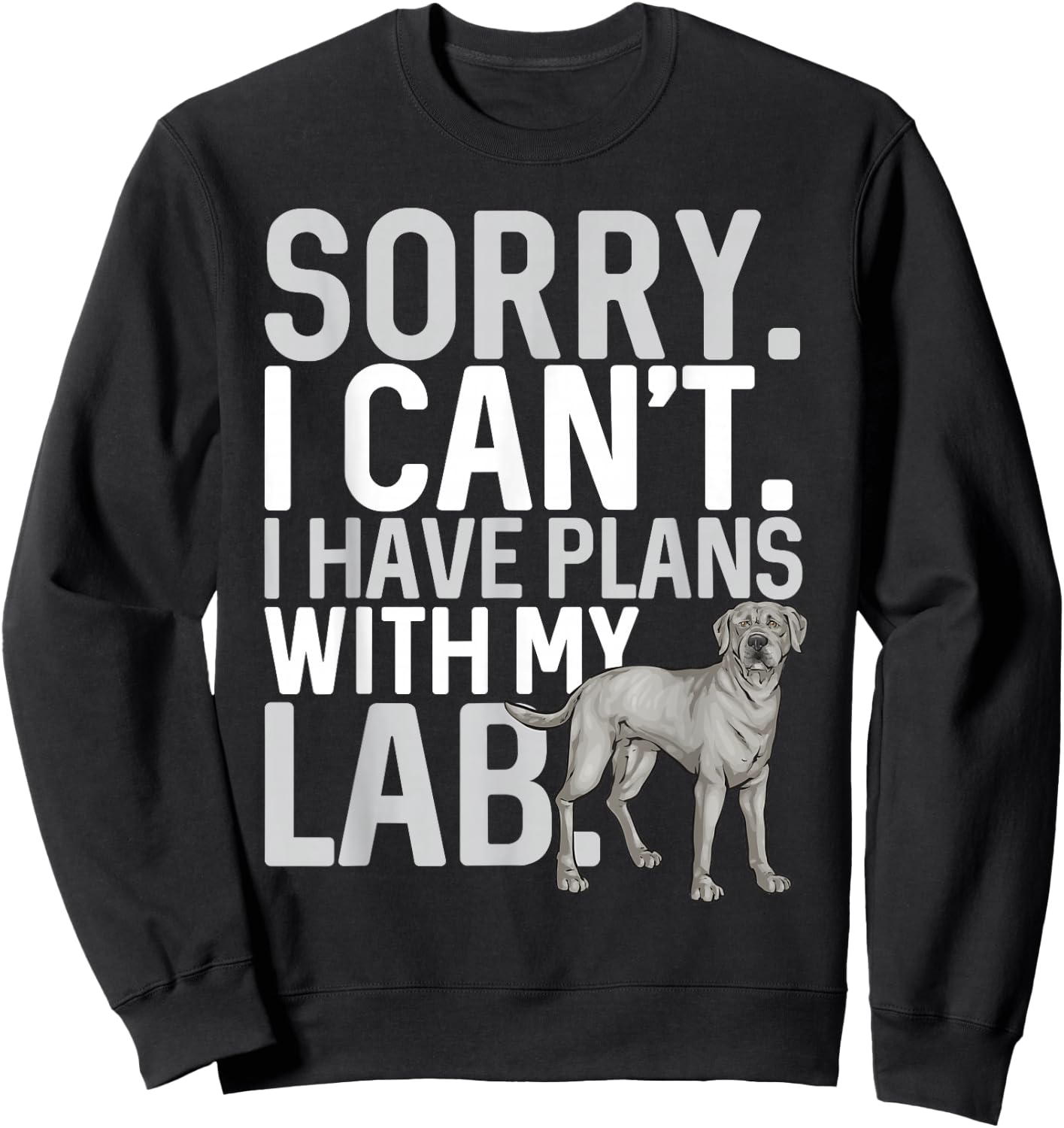 Silver Lab Silver Labrador Retriever Sweatshirt - Sweatshirt | Black