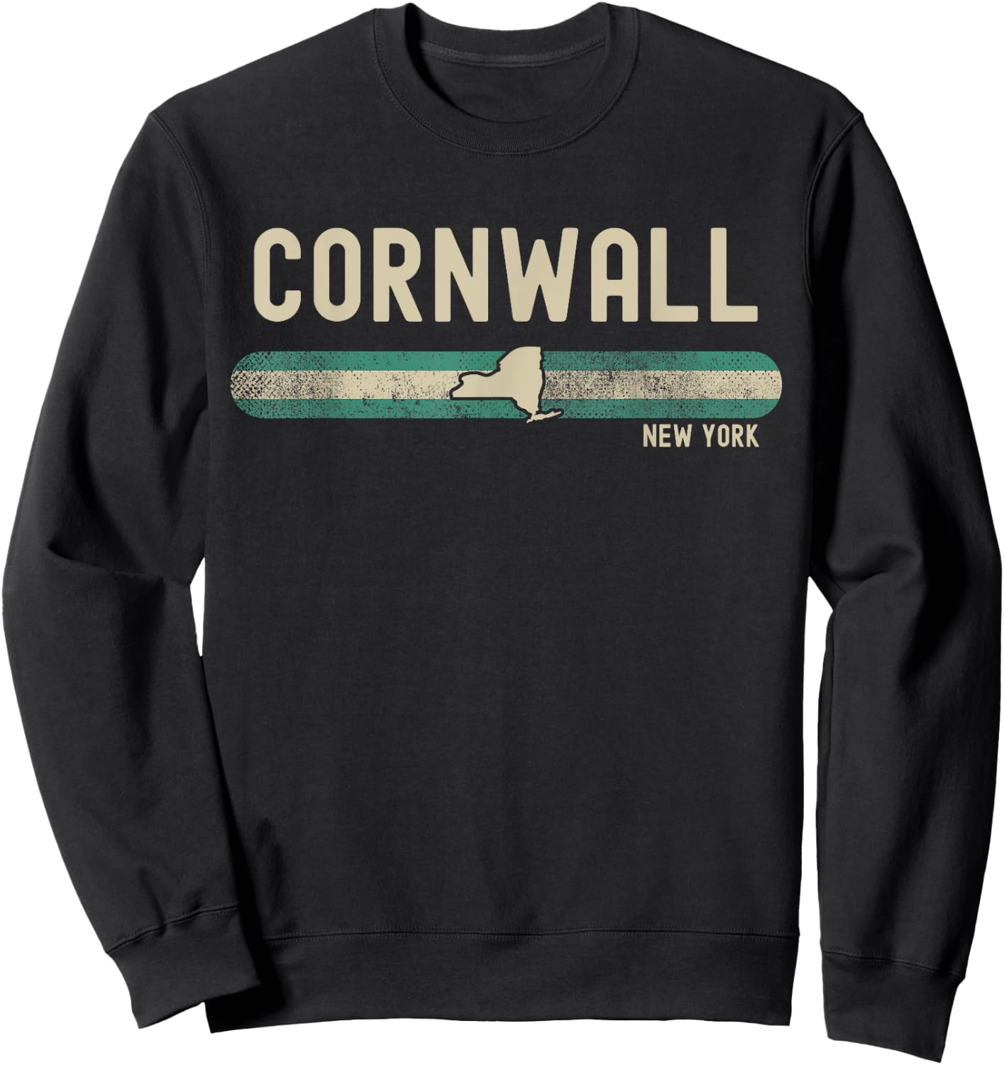 Cornwall NY | New York | Travel & 80s Style Sweatshirt - Sweatshirt | Black