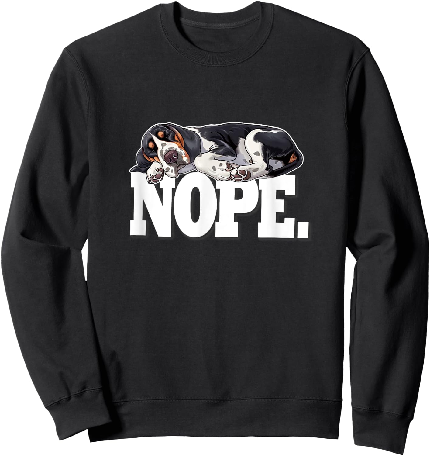 Funny Napping NOPE Bluetick Coonhound Lover Sweatshirt - Sweatshirt | Black