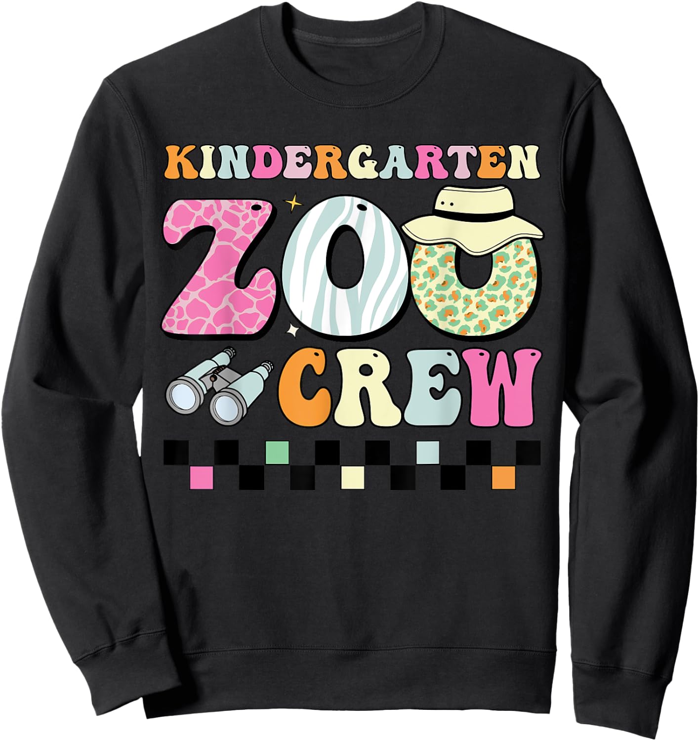Field Zoo Trip Shirt For Teacher, Kindergraten Grade Crew Sweatshirt - Sweatshirt | Black