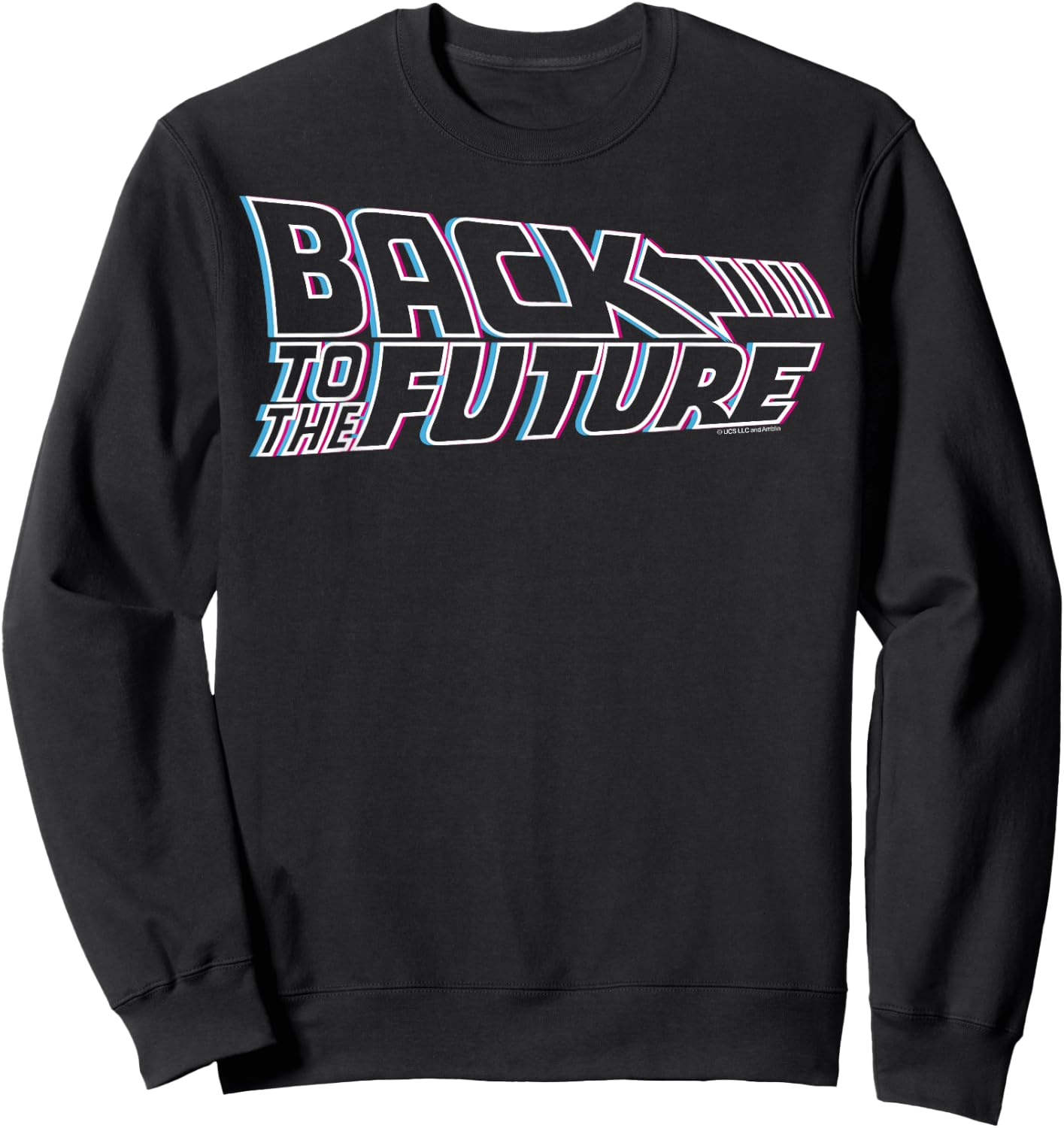Back to The Future 35th Anniversary Multi-Color Logo Outline Sweatshirt - Sweatshirt | Black
