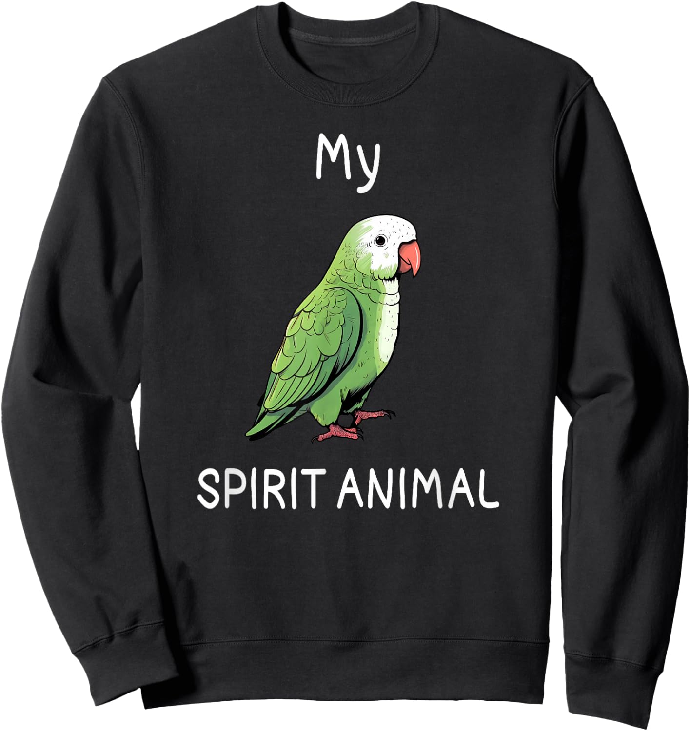 Quaker Shirt Funny Spirit Animal Quaker Parrot Lover Sweatshirt - Sweatshirt | Black