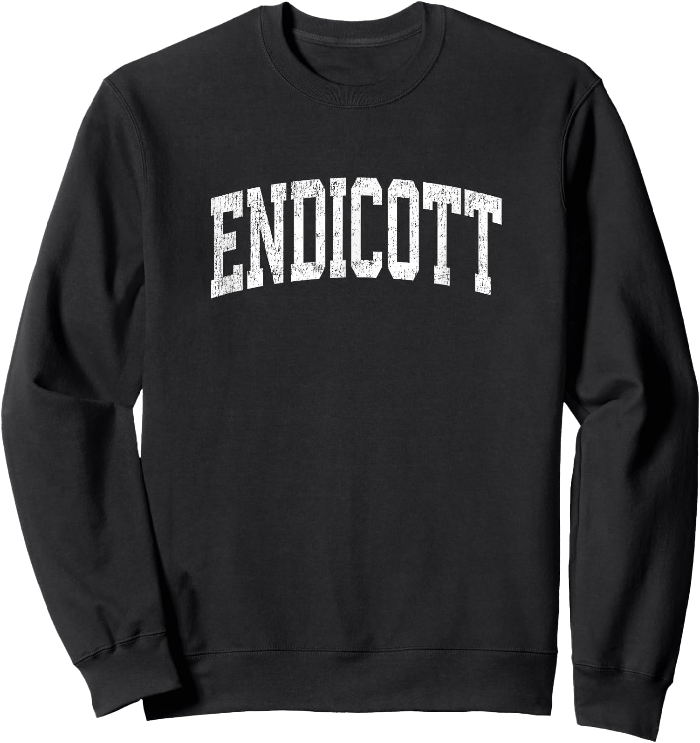 Endicott New York NY Vintage Athletic Sports Design Sweatshirt - Sweatshirt | Black