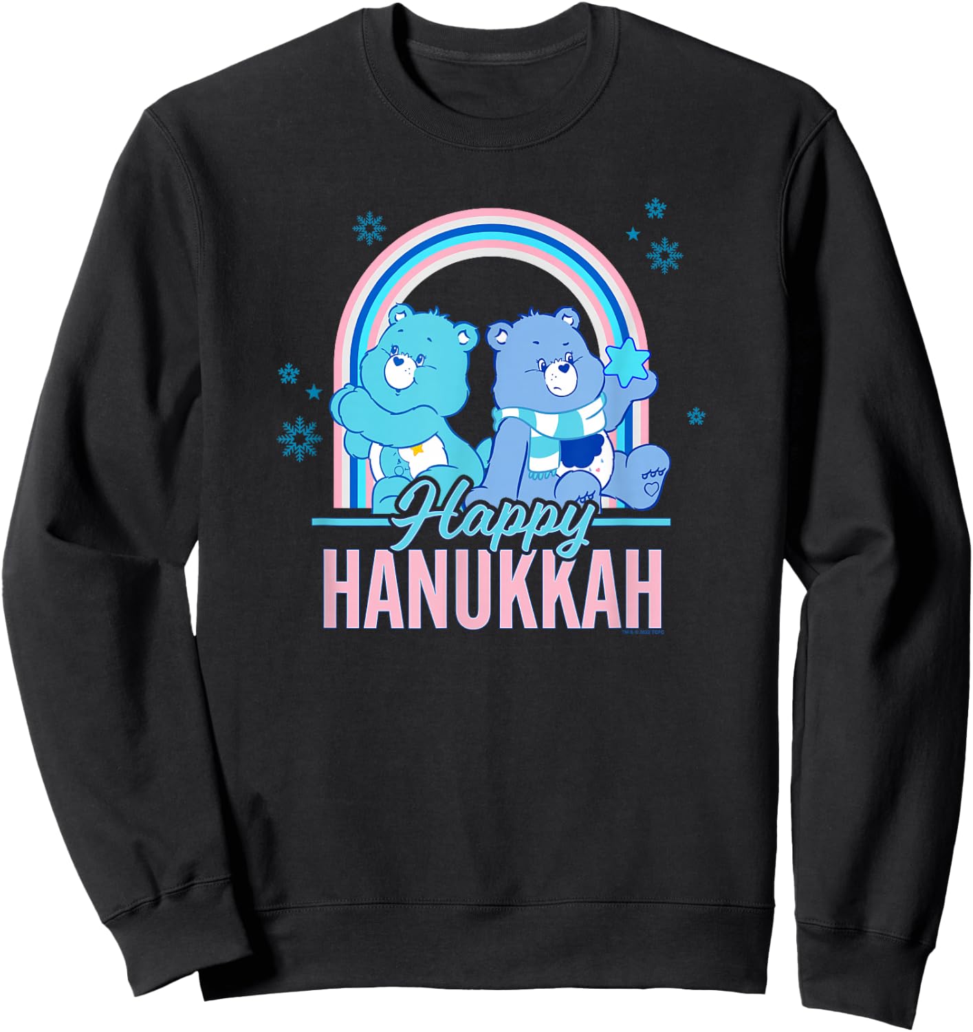 Care Bears Vintage Grumpy & Bedtime Bear Happy Hanukkah Duo Sweatshirt - Sweatshirt | Black