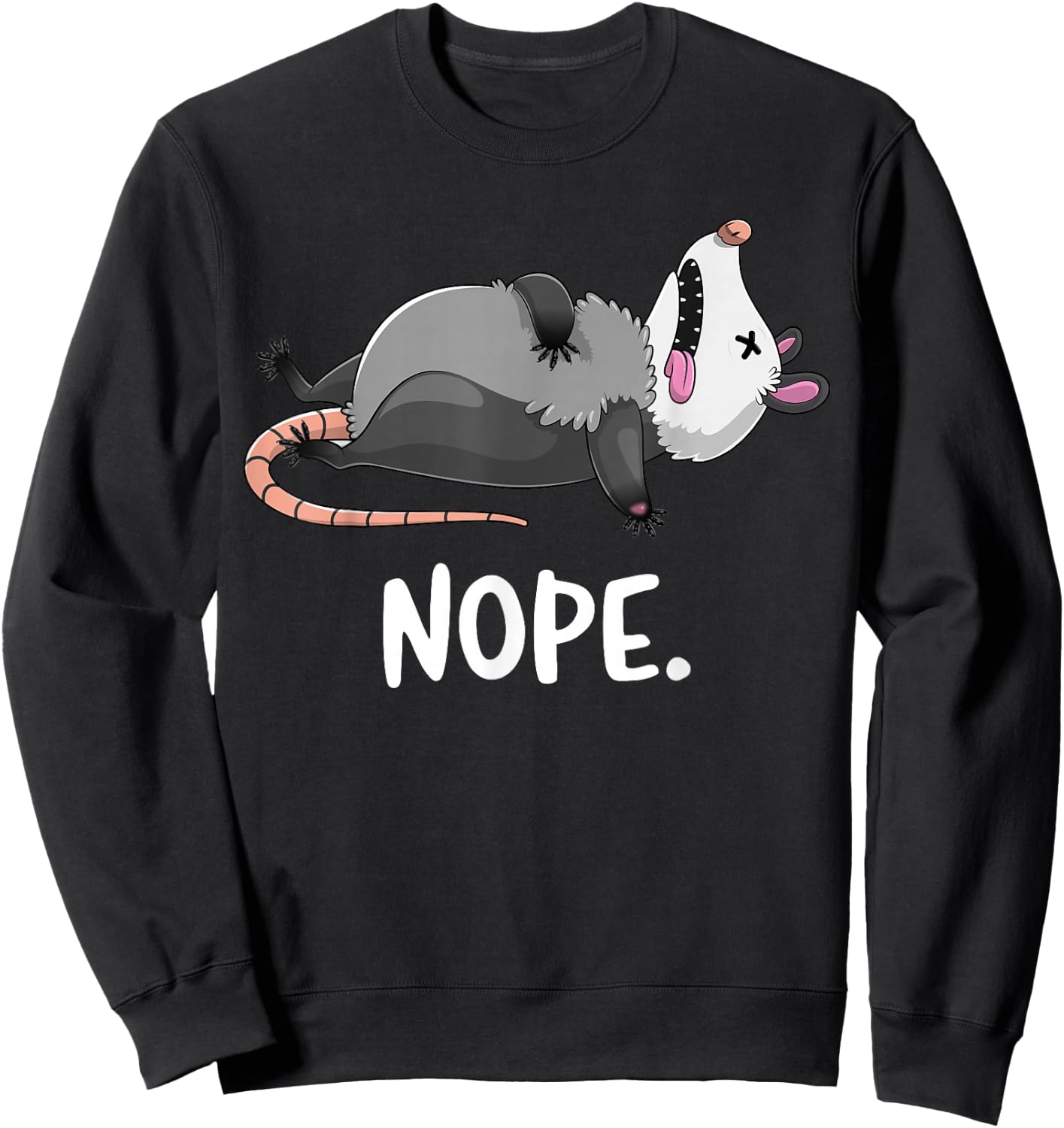 Dead Opossum Nee Funny Opossum Marsupial Attitude Humour , black Sweatshirt - Sweatshirt | Black