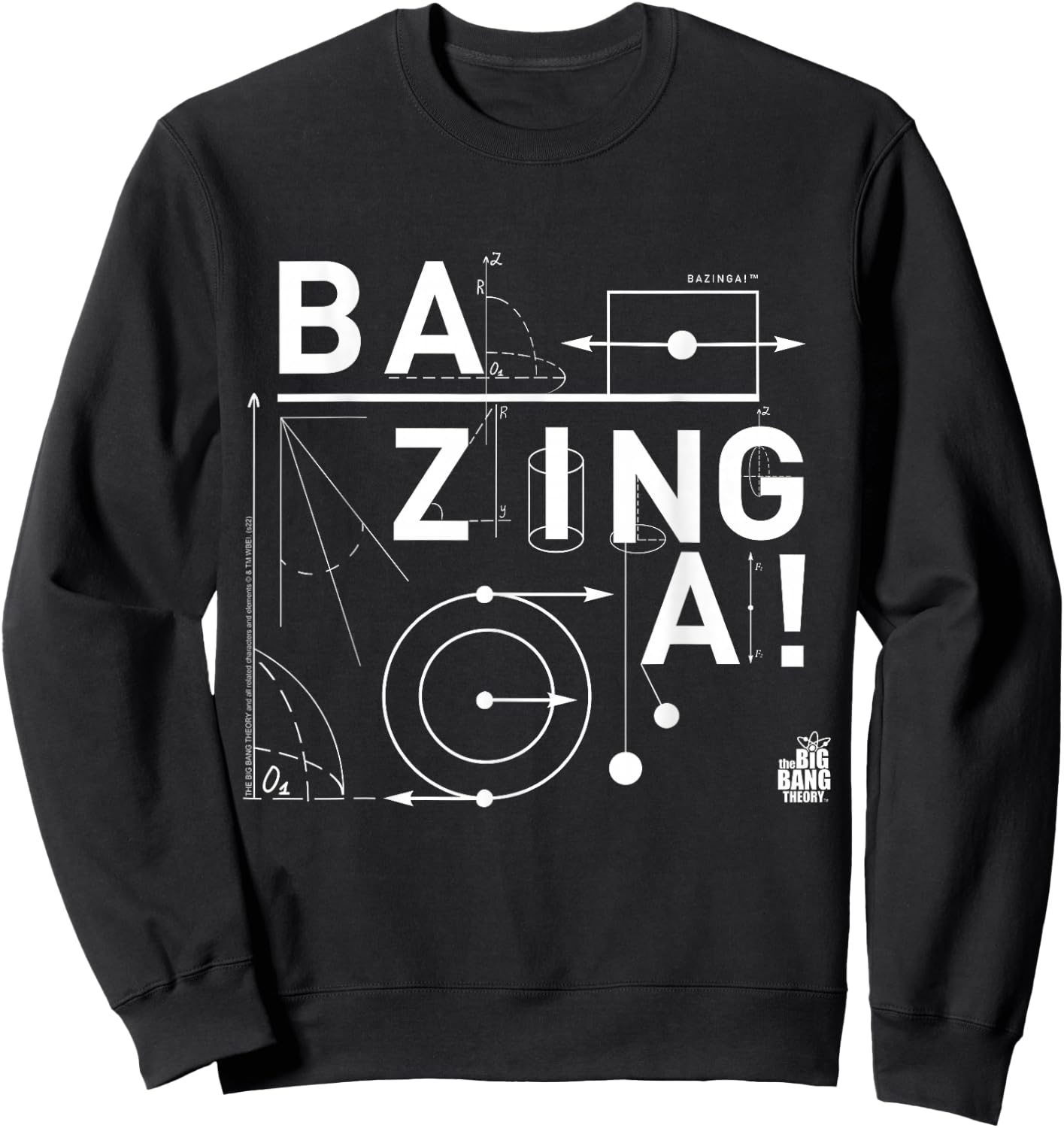 The Big Bang Theory Bazinga Chart , black Sweatshirt - Sweatshirt | Black