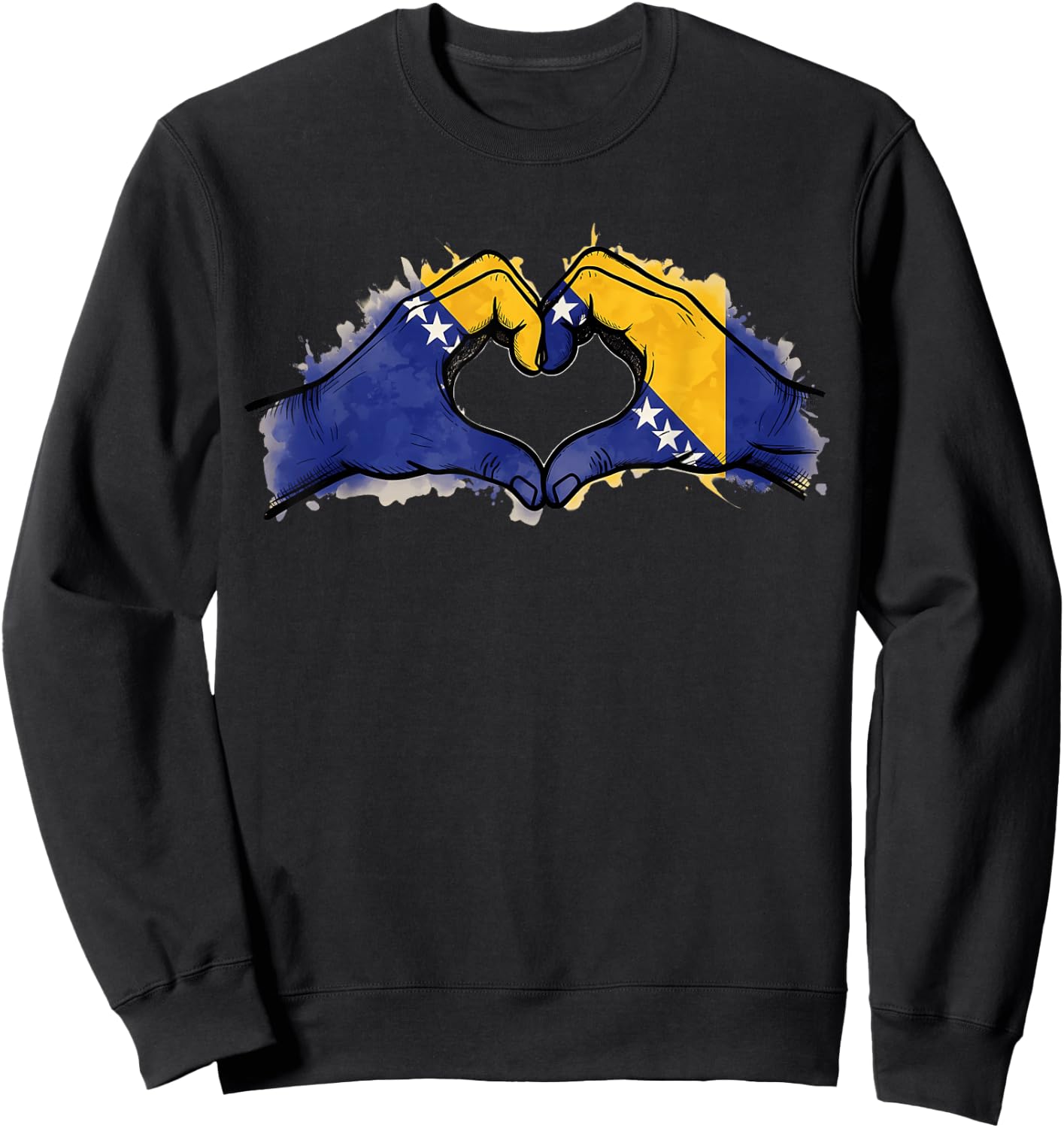 Bosnia Flag Bosnia and Herzegovina Roots Sweatshirt - Sweatshirt | Black