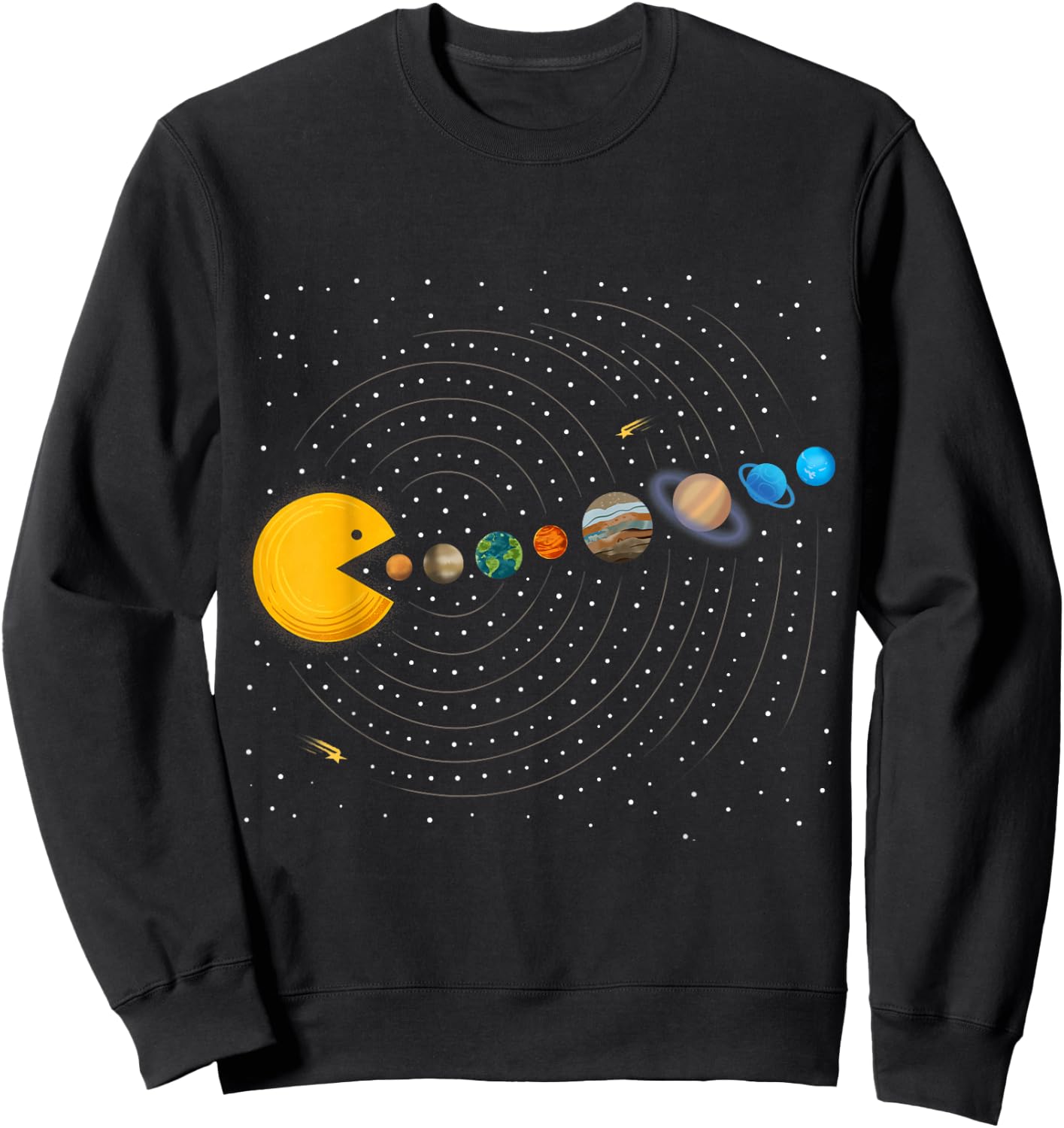 Solar System Video Game Funny Graphic Planet Astronaut Sweatshirt - Sweatshirt | Black