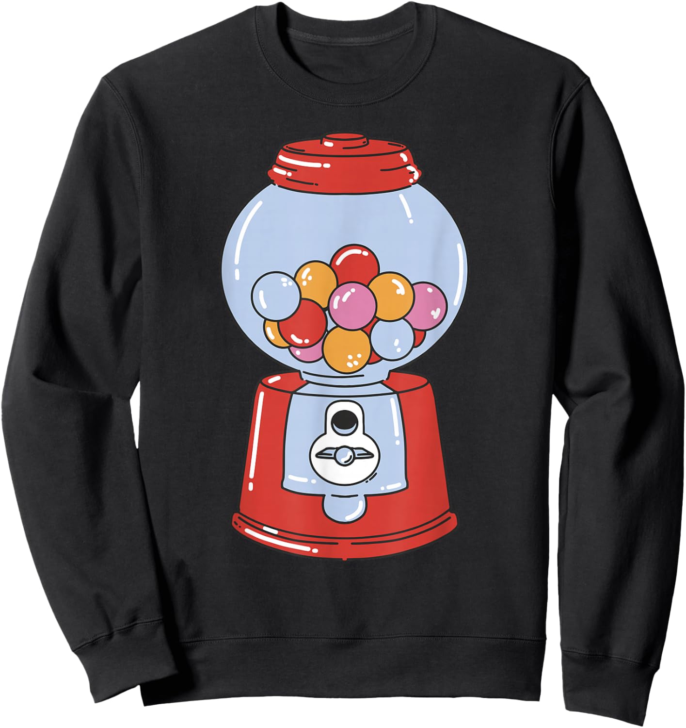Bubble Gum Machine Chewing Gum Graphic Women Children , black Sweatshirt - Sweatshirt | Black