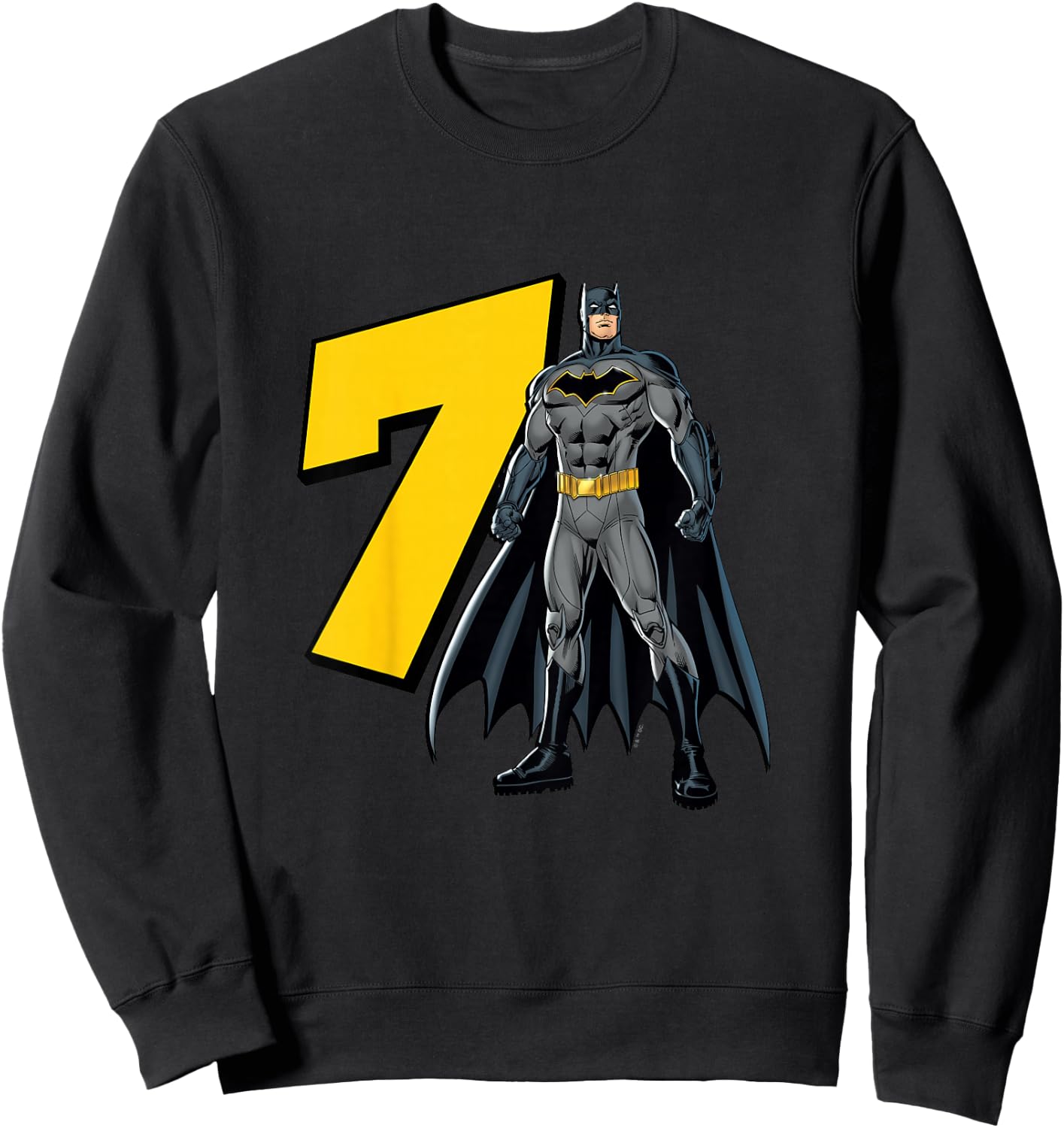 Kids Batman Super Hero 7th Birthday Sweatshirt - Sweatshirt | Black