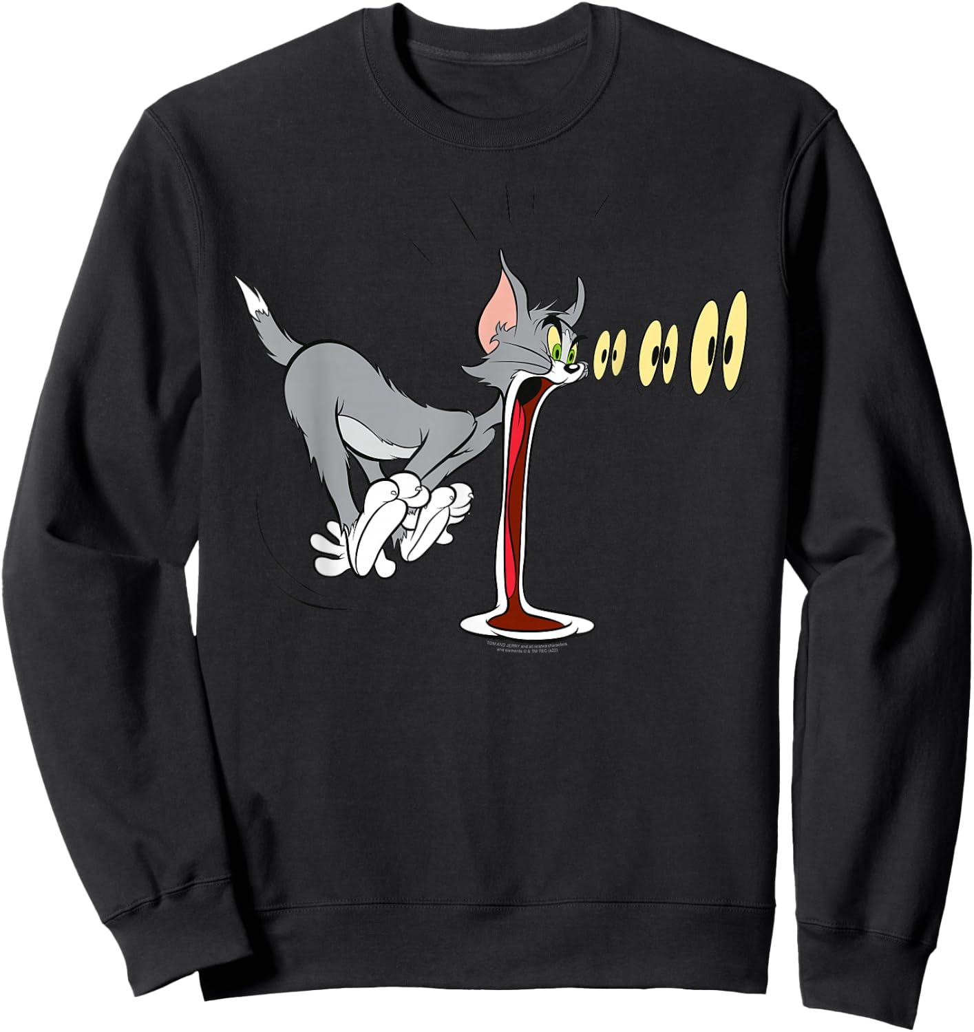 Tom & Jerry Tom Eyes Out Sweatshirt - Sweatshirt | Black