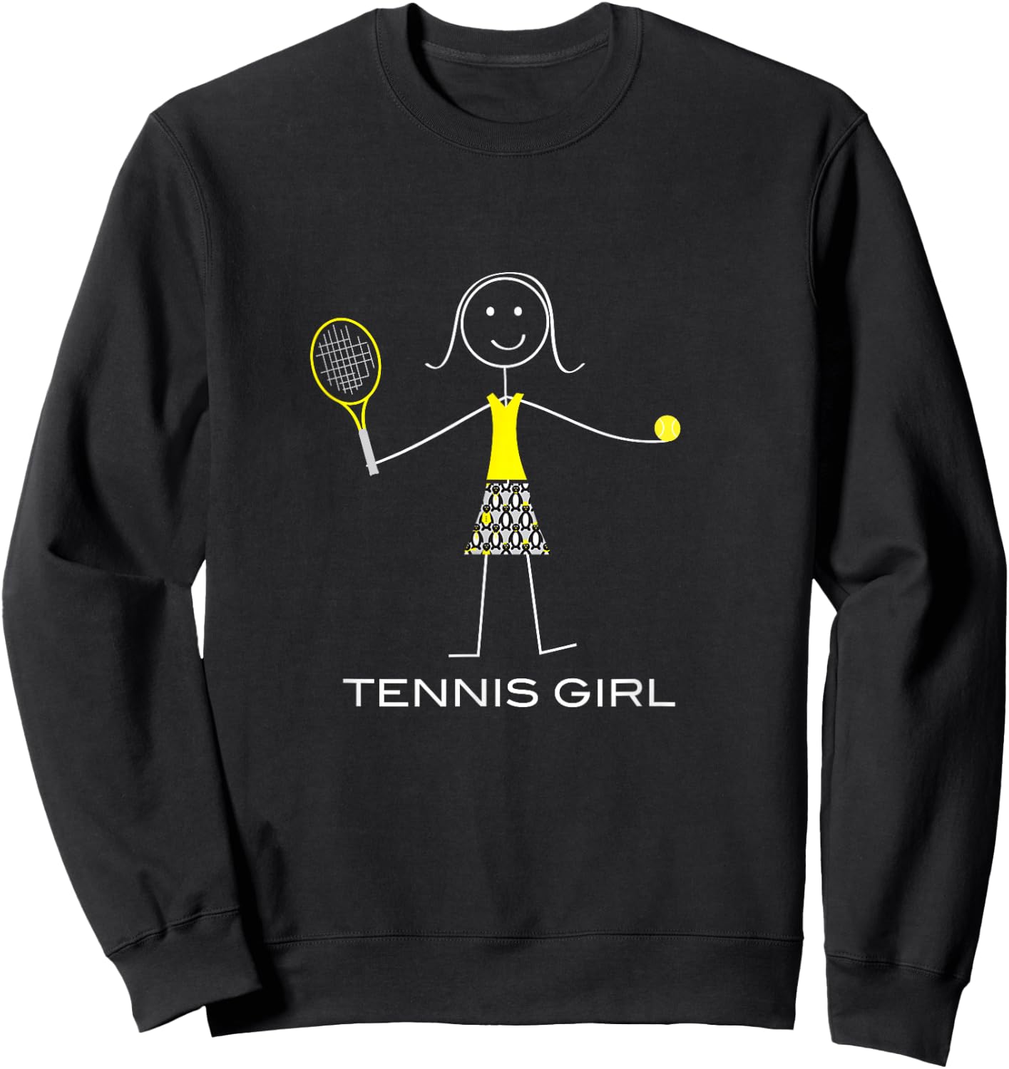 Funny Women's Tennis Girl Tennis Player Sweatshirt - Sweatshirt | Black