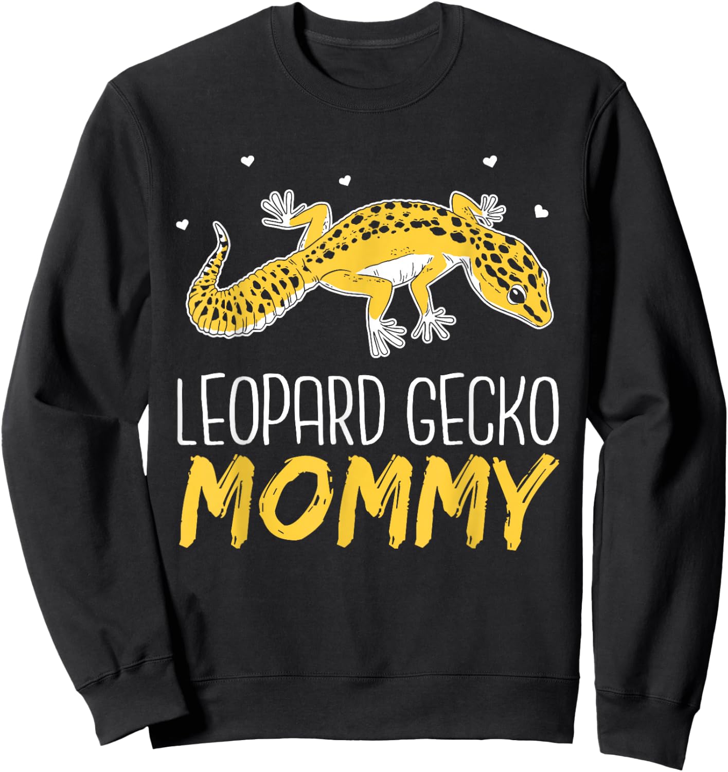 Leopard Gecko Mommy Lizards Lizard Reptile Leopard Gecko Mom Sweatshirt - Sweatshirt | Black
