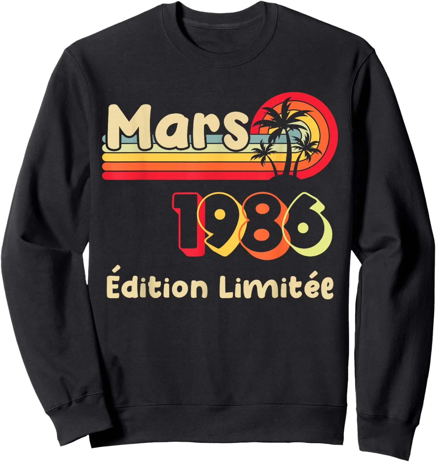 40 years Man 1986 Birthday March 40 years Man 1986 Sweatshirt - Sweatshirt | Black
