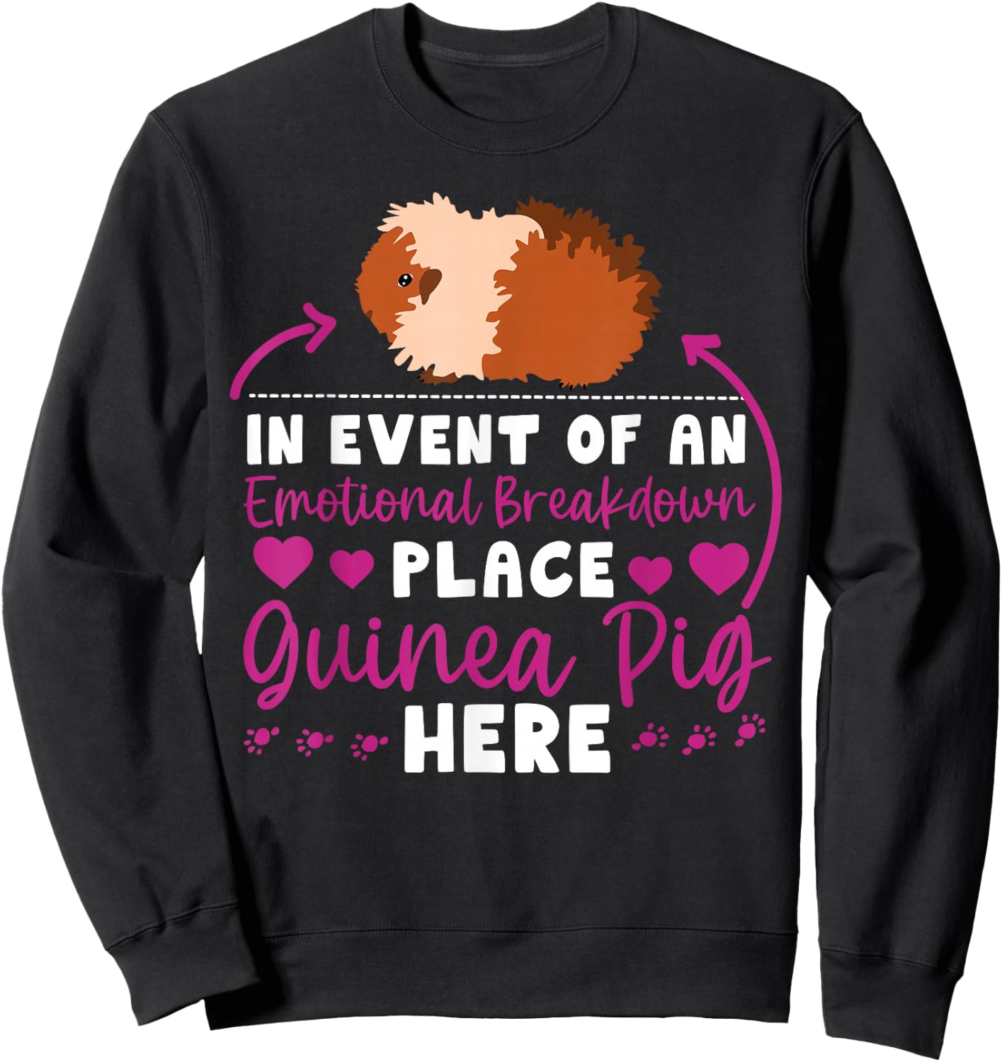 Guinea Pig In Event Of An Emotional Breakdown Place Guinea Sweatshirt - Sweatshirt | Black