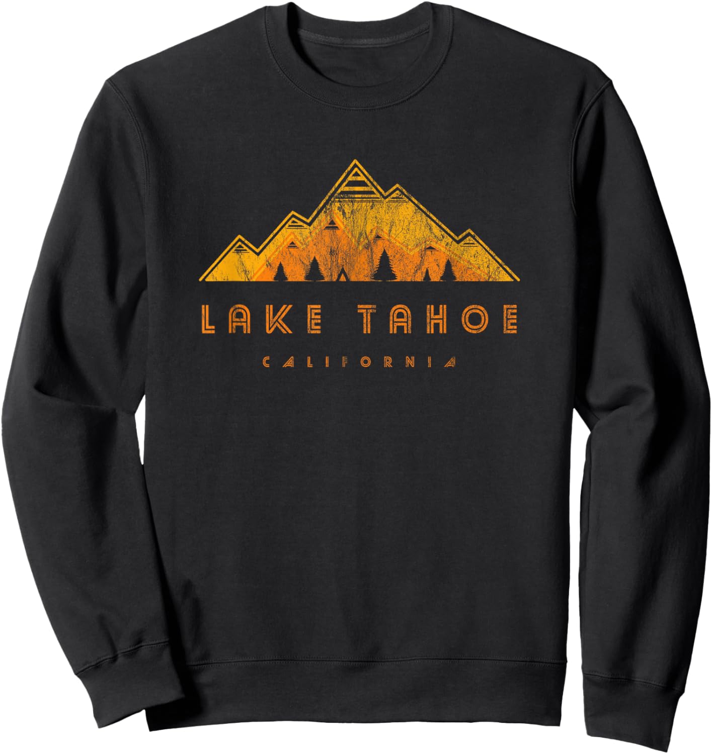 Lake Tahoe California Retro Sweatshirt - Sweatshirt | Black