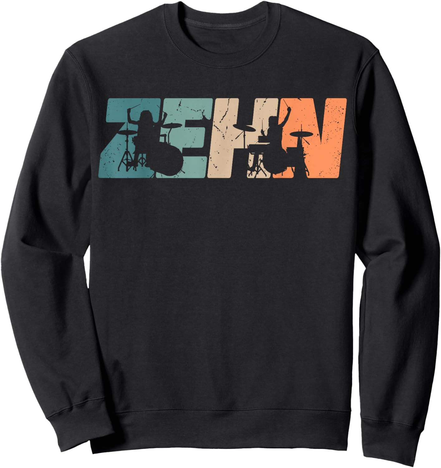 Schlagzeuger 10 Jahre | Drummer | 10. Geburtstag Junge Sweatshirt - Sweatshirt | Black