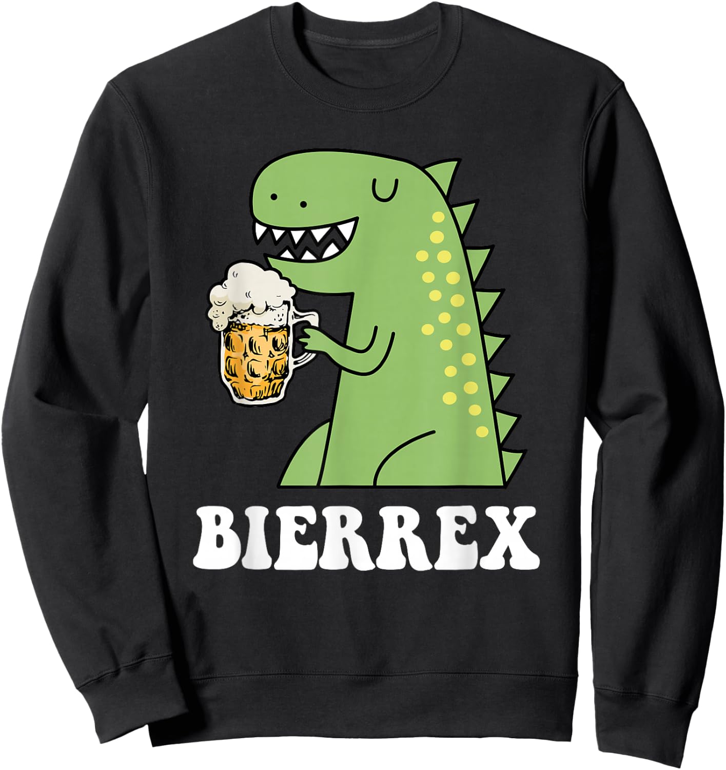Bierrex - Beer Rex Beer Dinosaur Beer Rex Fun , black Sweatshirt - Sweatshirt | Black