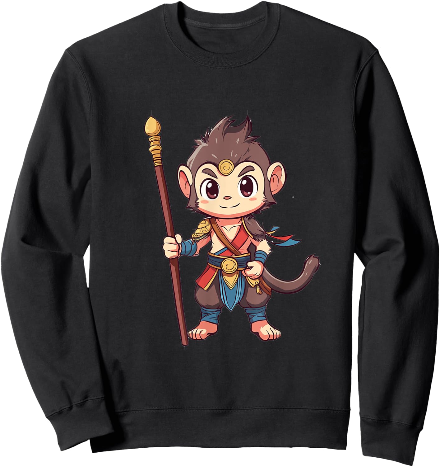Sun Wukong Monkey King | Cute Sweatshirt - Sweatshirt | Black