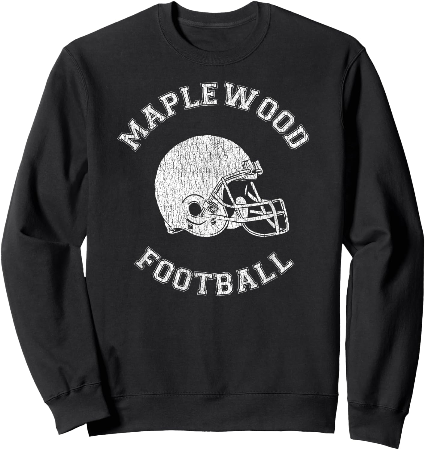 Maplewood Football Distressed 1980's Retro P.E.Dept Style Sweatshirt - Sweatshirt | Black
