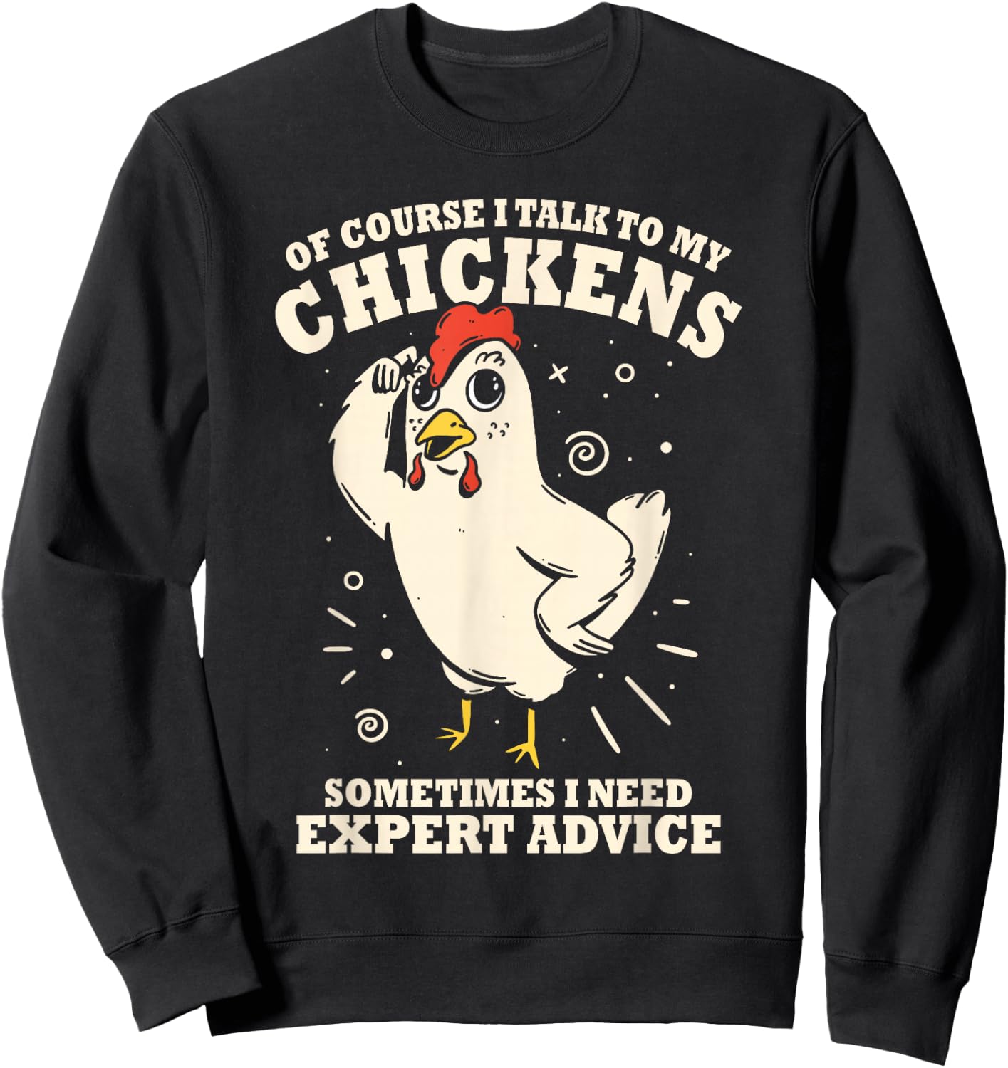 Funny Hen House Chicken Sweatshirt - Sweatshirt | Black