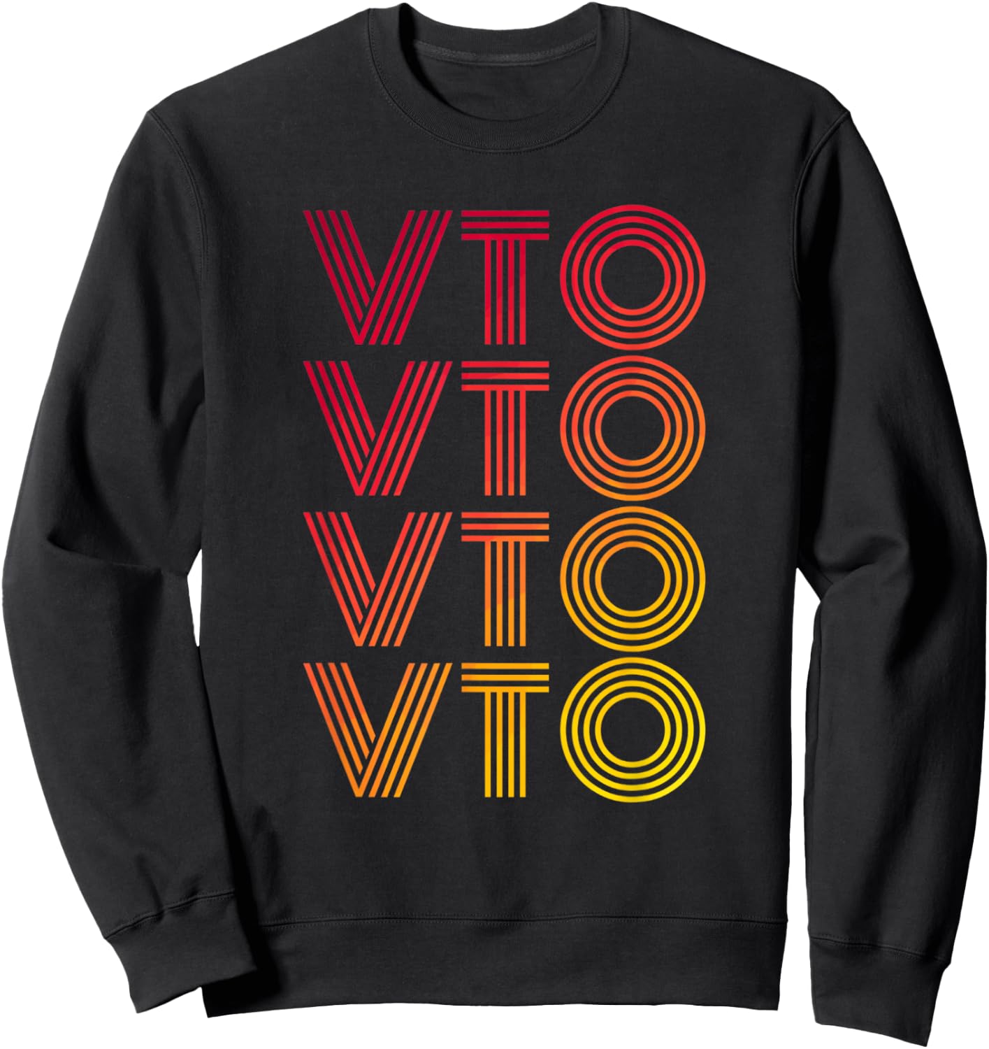 Swagazon VTO Retro Style Design Sweatshirt - Sweatshirt | Black