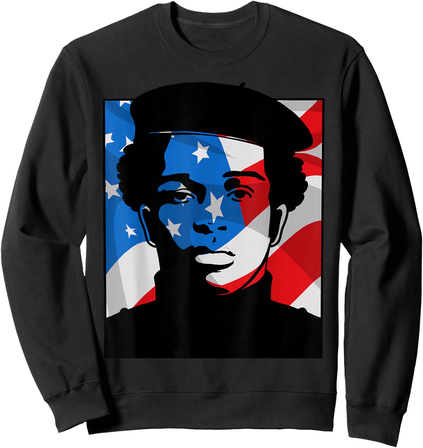 Black History Panther Party American Flag Afro 1966 Sweatshirt - Sweatshirt | Black