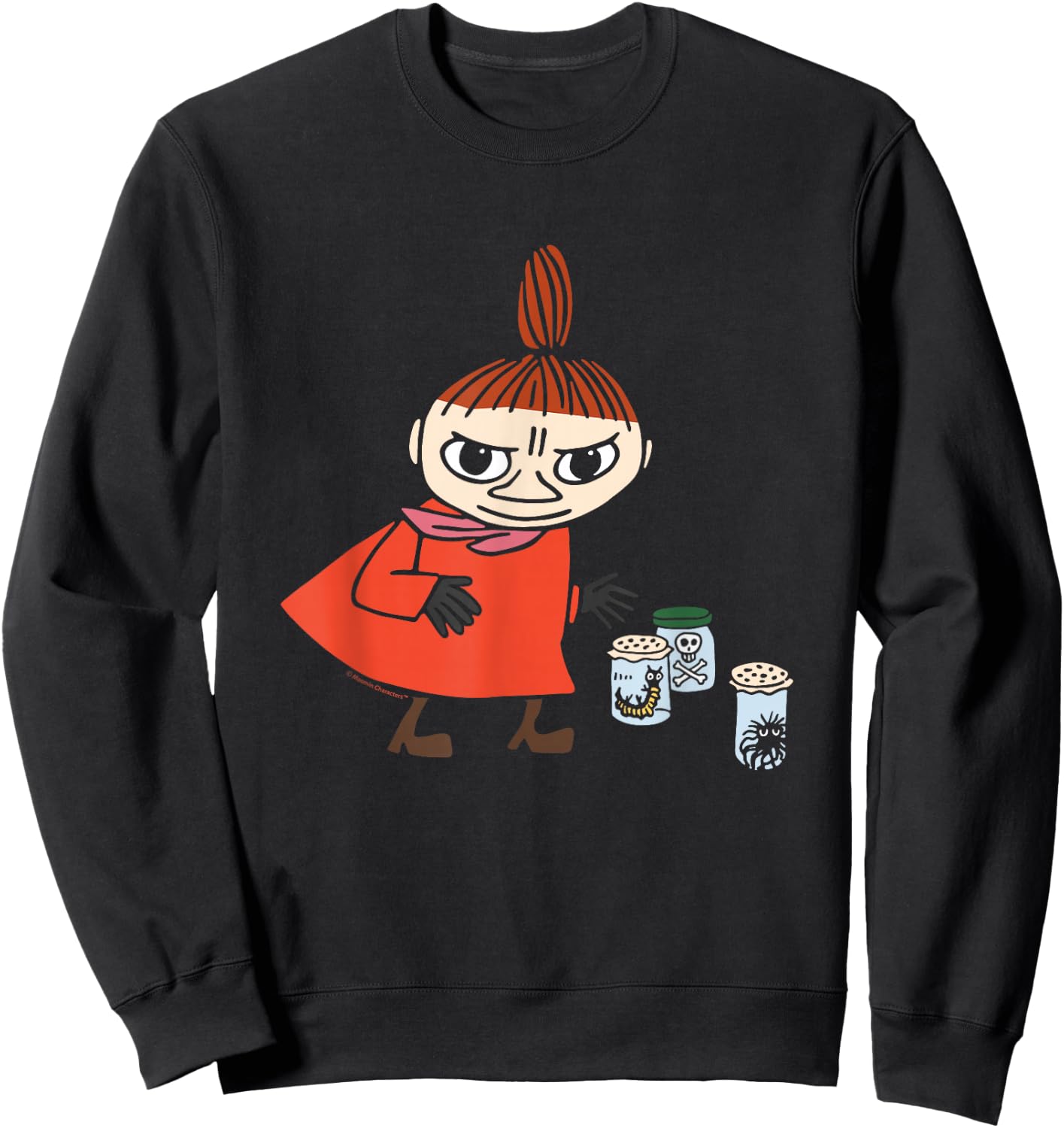 Moomin Little My Playing With Creepy Crawlies Spooky , black Sweatshirt - Sweatshirt | Black
