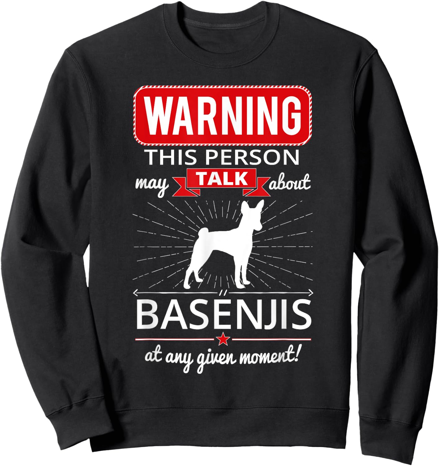 Basenji Dog Breed Women Girls Kids Sweatshirt - Sweatshirt | Black