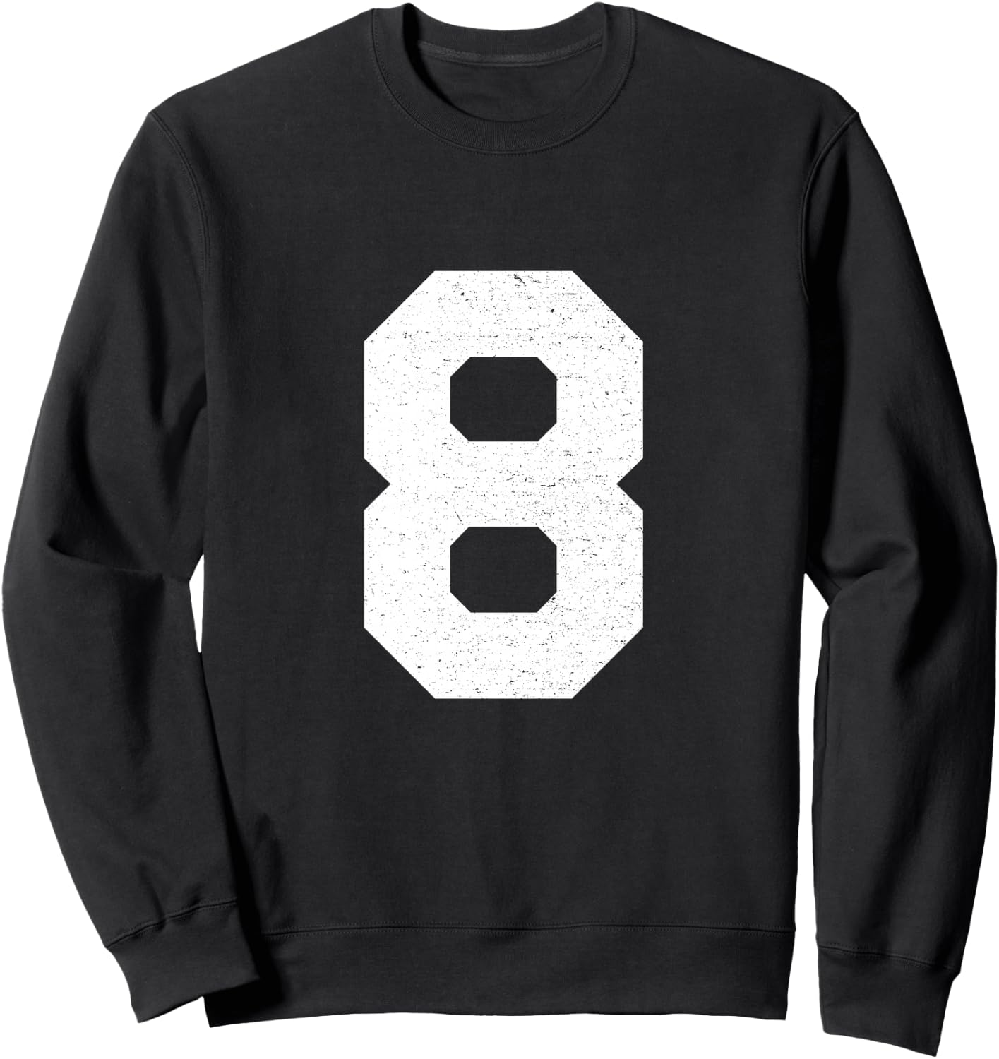 Numéro 8 en Jersey Uniforme Universitaire numéro 8, 8e Anniversaire Huit Haut de Gamme Sweatshirt - Sweatshirt | Black