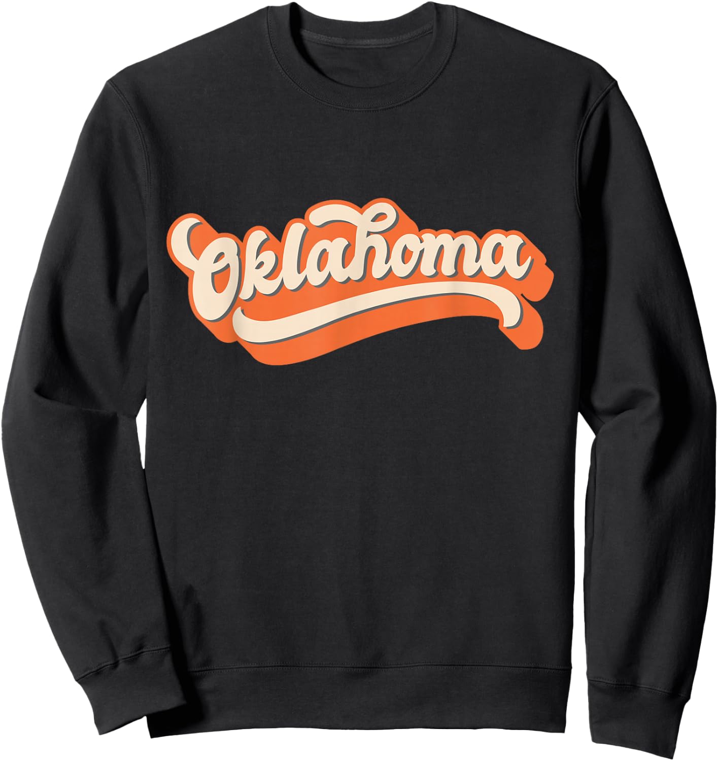Oklahoma America USA State Retro Sweatshirt - Sweatshirt | Black