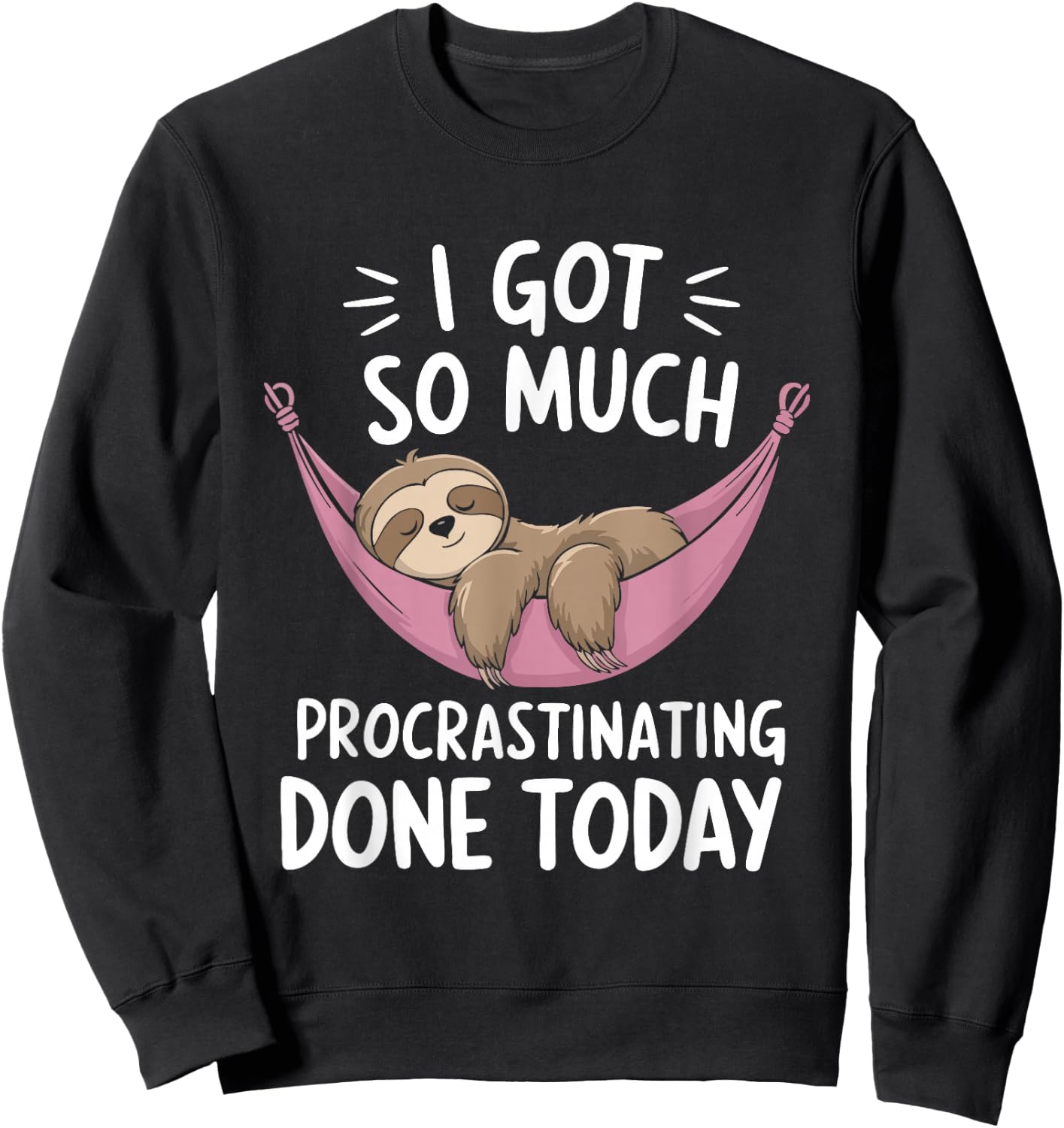 I Got So Much Procrastinating Done Today Sloth Lover Sweatshirt - Sweatshirt | Black