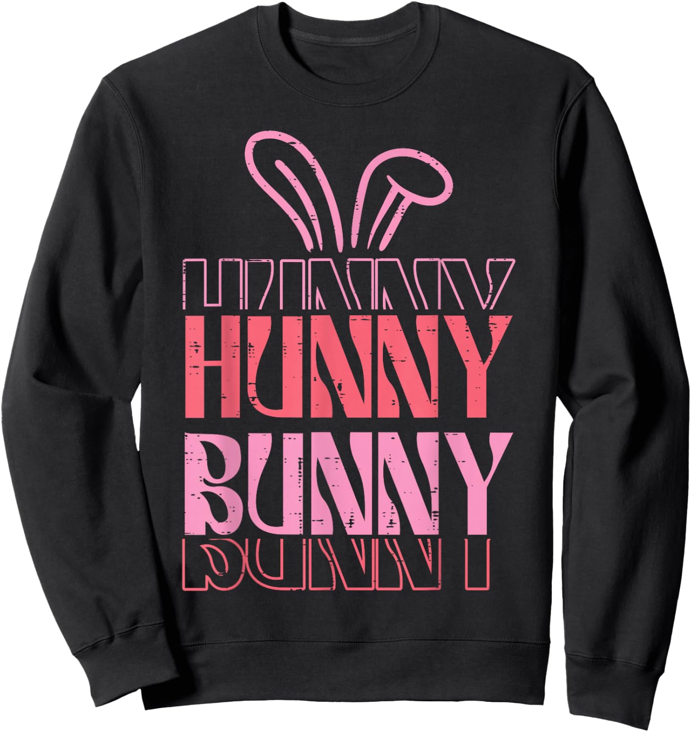 Easter Hunny Bunny Cute Women Girls Kids Toddler Teens Youth Sweatshirt - Sweatshirt | Black