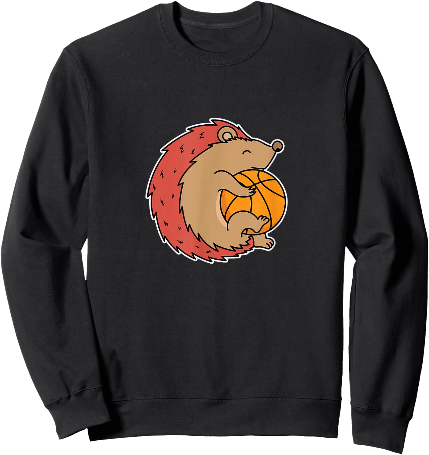Hedgehog plays Basketball Sweatshirt - Sweatshirt | Black