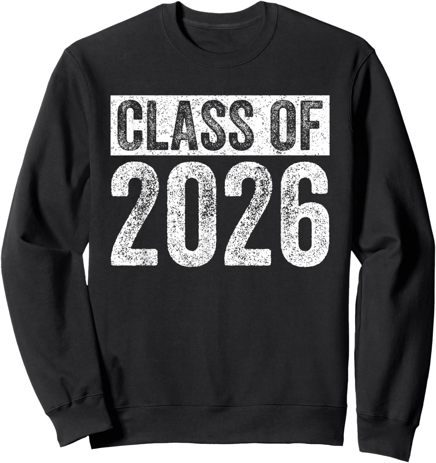 Senior 2026 Graduation Shirt Class Of 2026 Vintage School Sweatshirt - Sweatshirt | Black