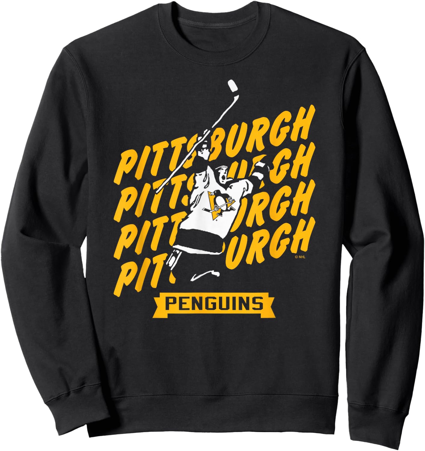 Pittsburgh Penguins Graffiti Black Officially Licensed Sweatshirt - Sweatshirt | Black