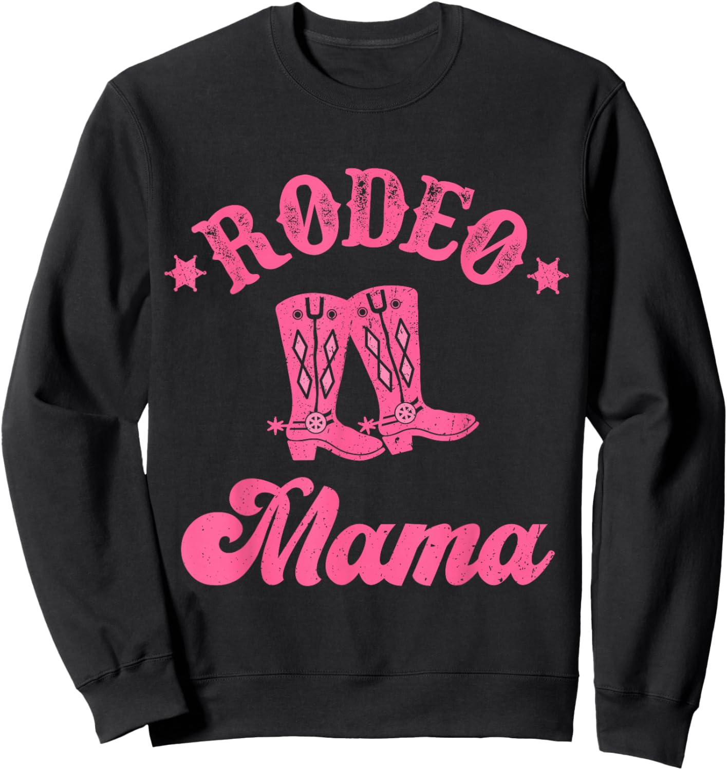 Rodeo mom mama Matching for Couples Vintage retro Sweatshirt - Sweatshirt | Black