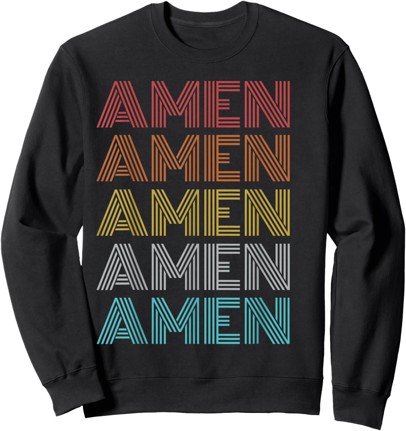 Retro Vintage Amen Sweatshirt - Sweatshirt | Black